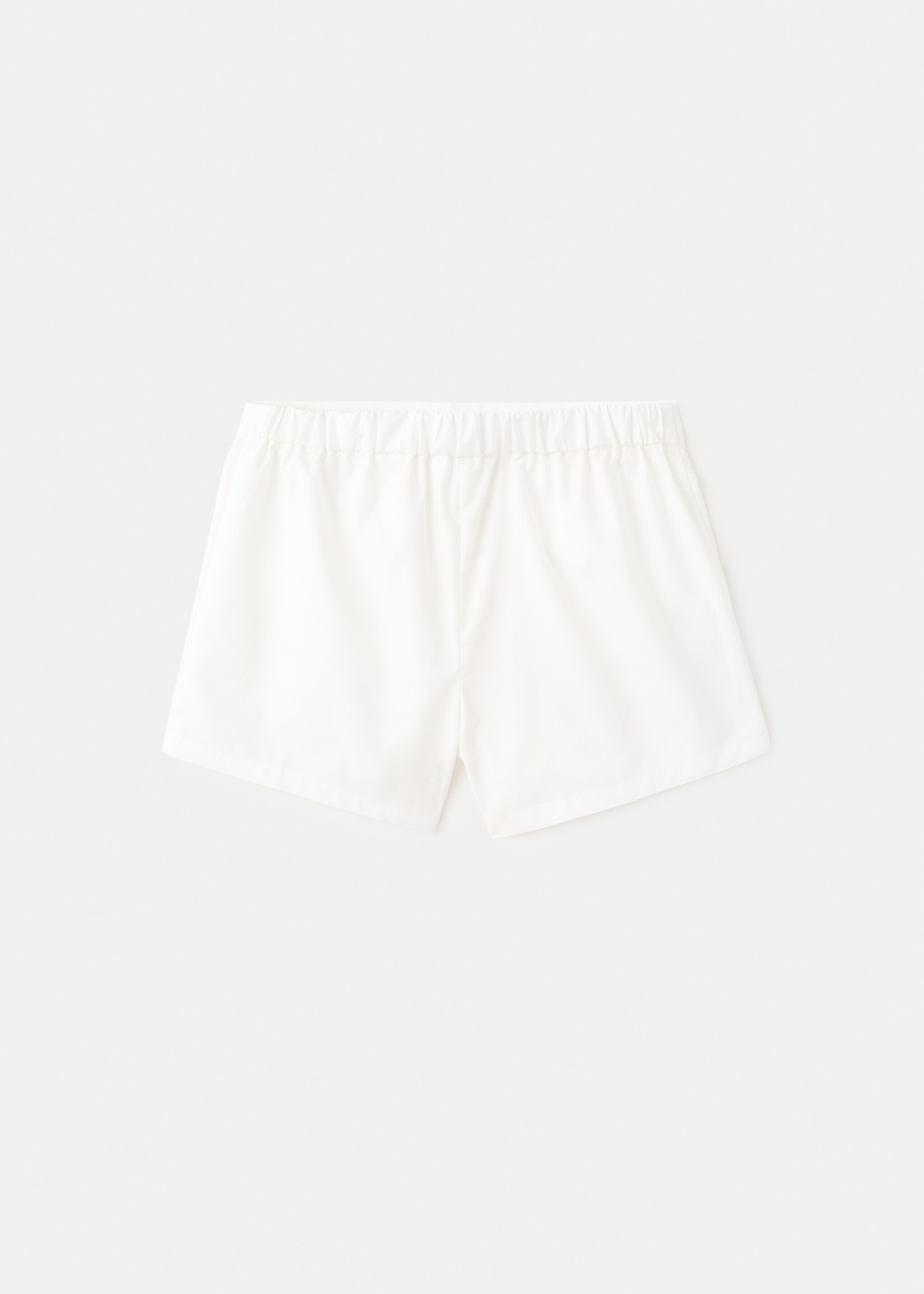 Short coton uni - Verso de l’article, Blanc. Ref: 27091507-00.