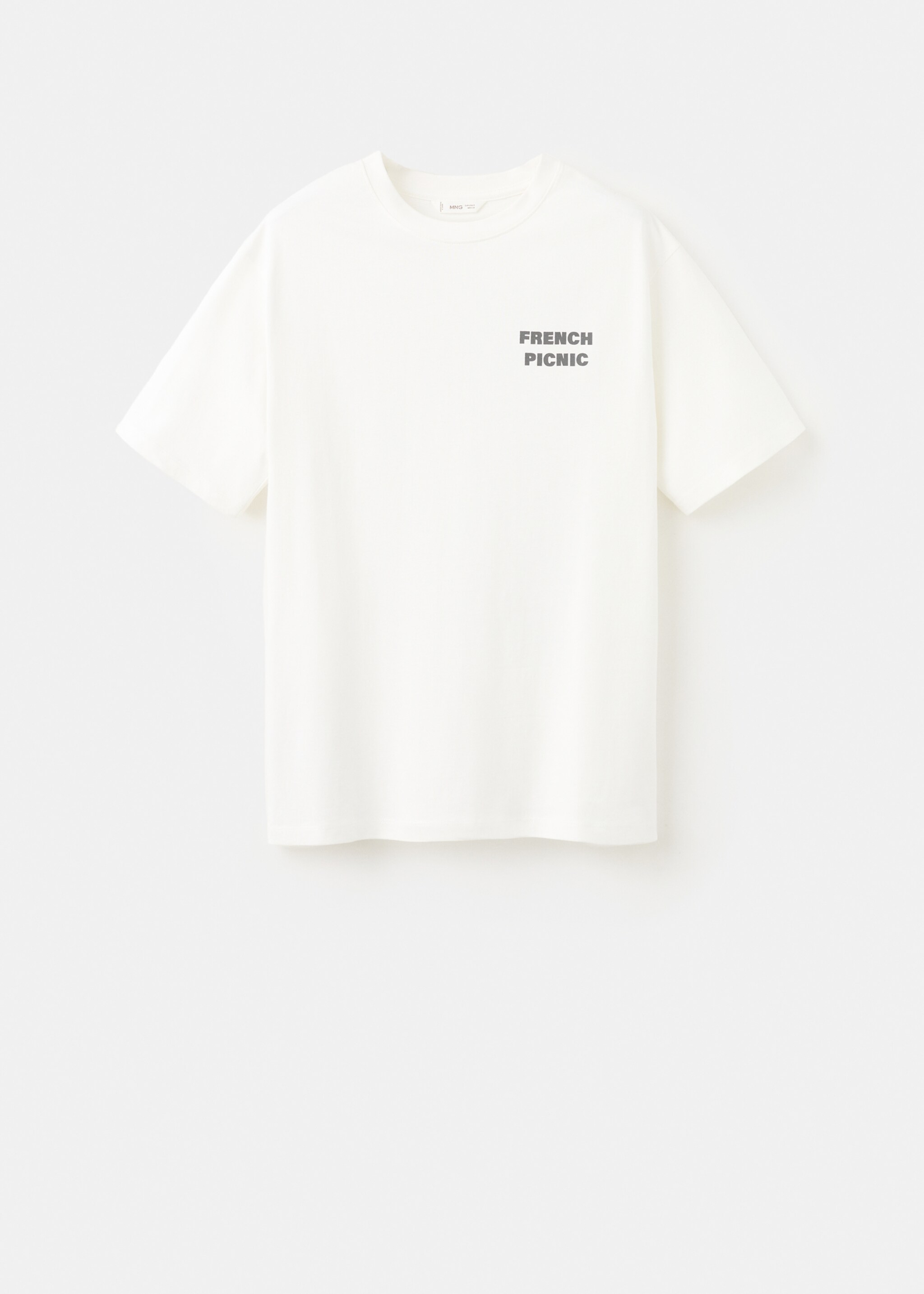 Printed cotton-blend T-shirt - Article without model, Off White. Ref: 27091514-00.