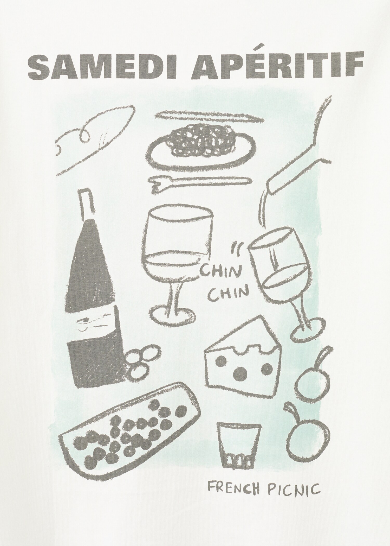 Printed cotton-blend T-shirt - Details of the article 0