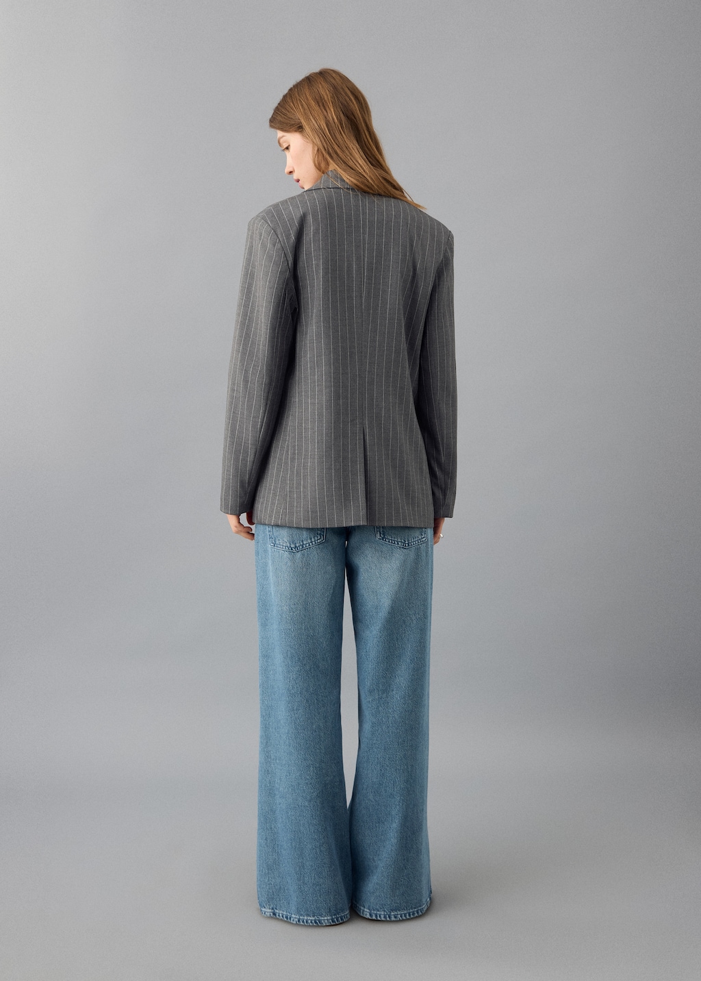 Pinstripe suit jacket