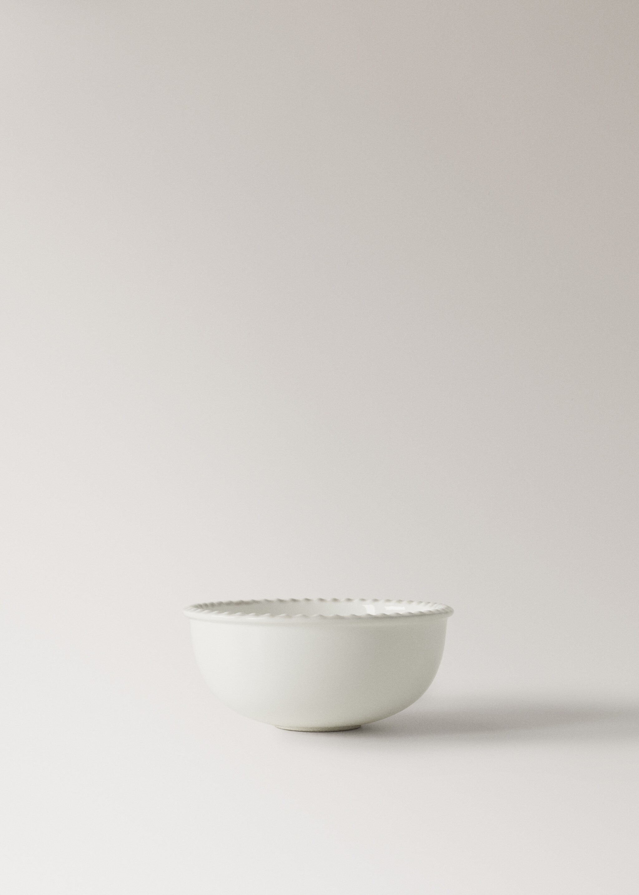 Decorative gres bowl - Article without model, White. Ref: 27091522-00.
