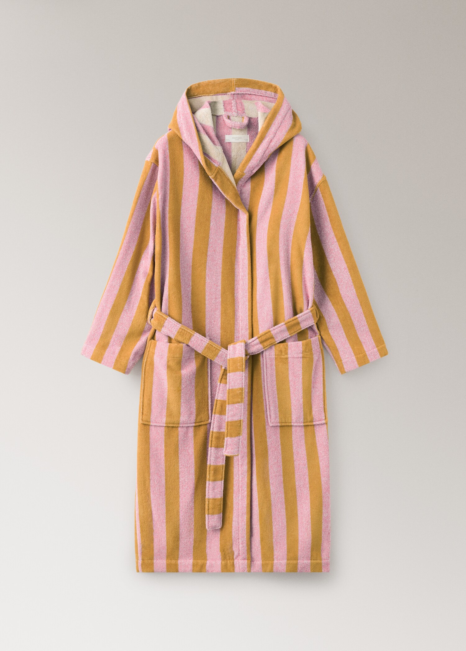 Thick cotton hooded dressing gown - Article without model