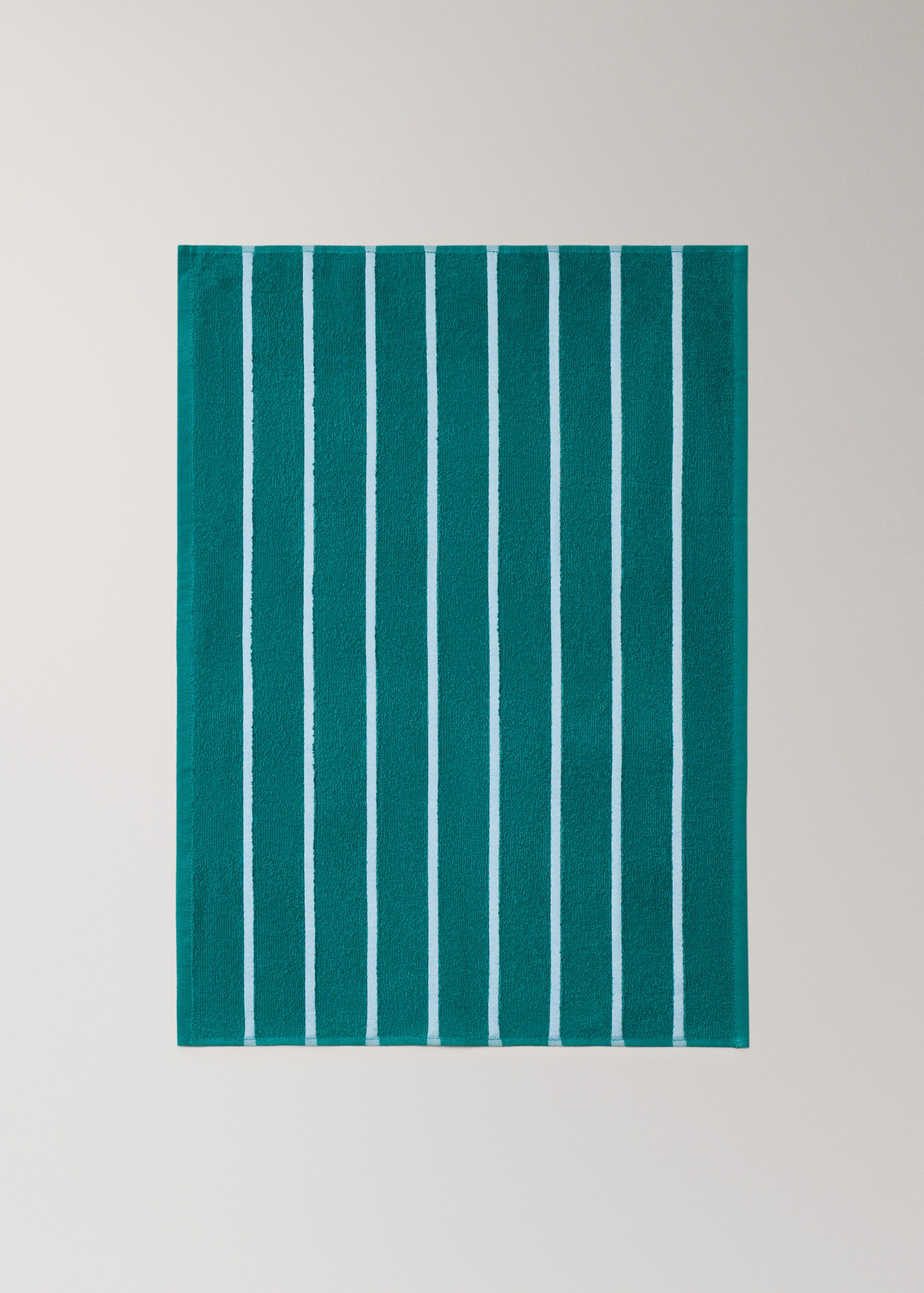 Drap cotó ris ratlles contrast - Detall de l'article 2, Verd. Ref: 27091530-00.