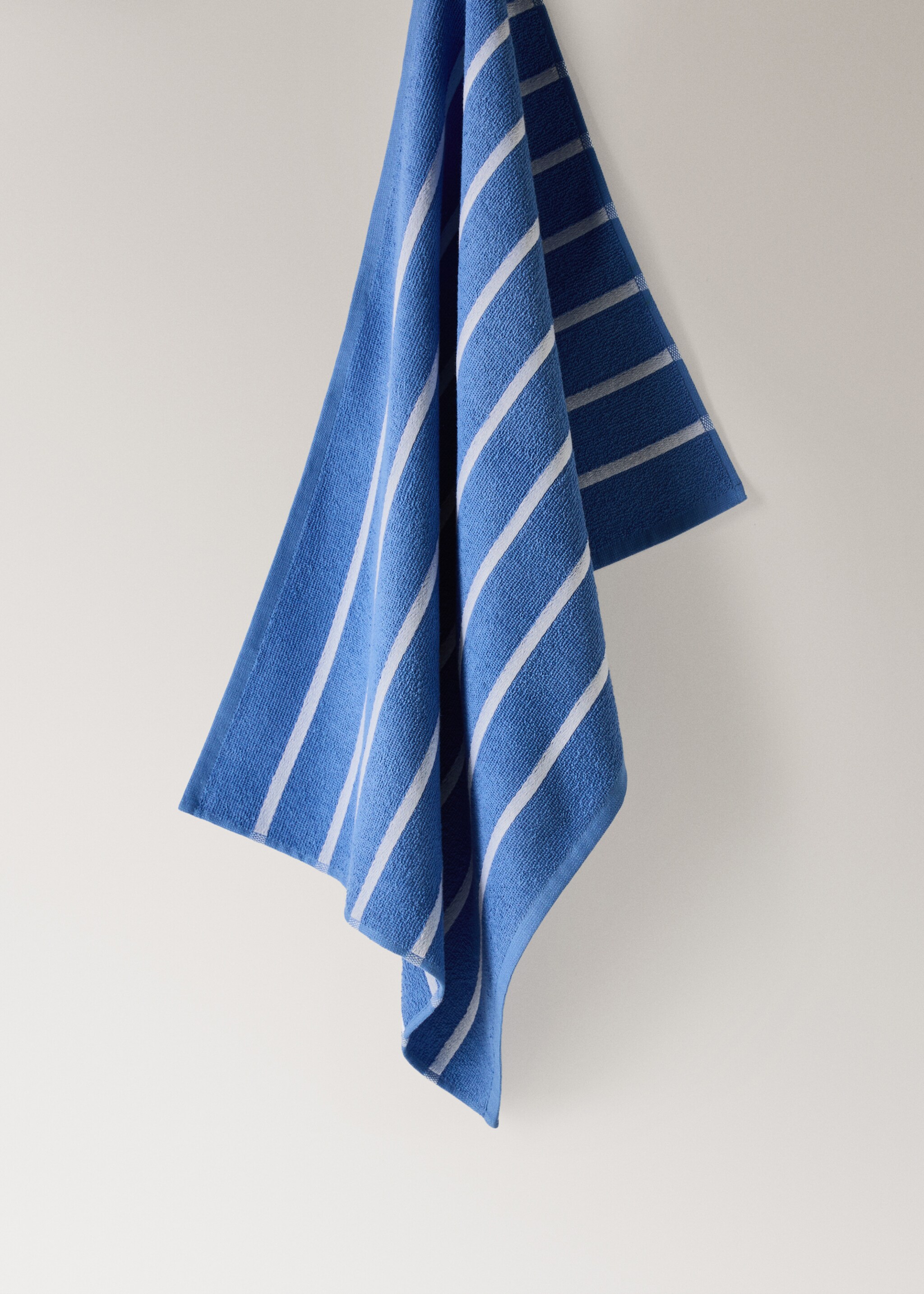Paño algodón rizo rayas contraste - Artículo sin modelo, Azul. Ref: 27091530-00.