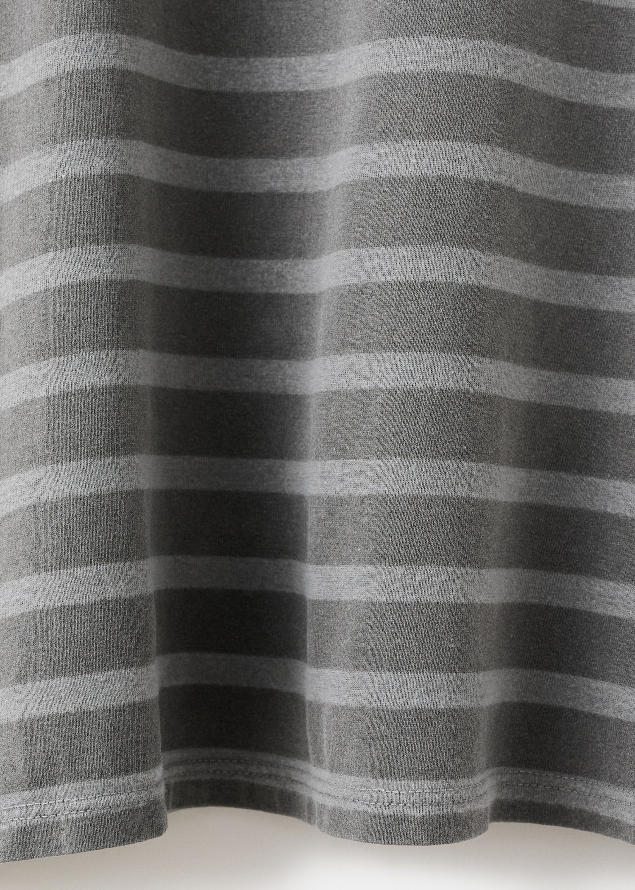 Striped oversized t-shirt - Details of the article 0, Charcoal. Ref: 27091534-00.