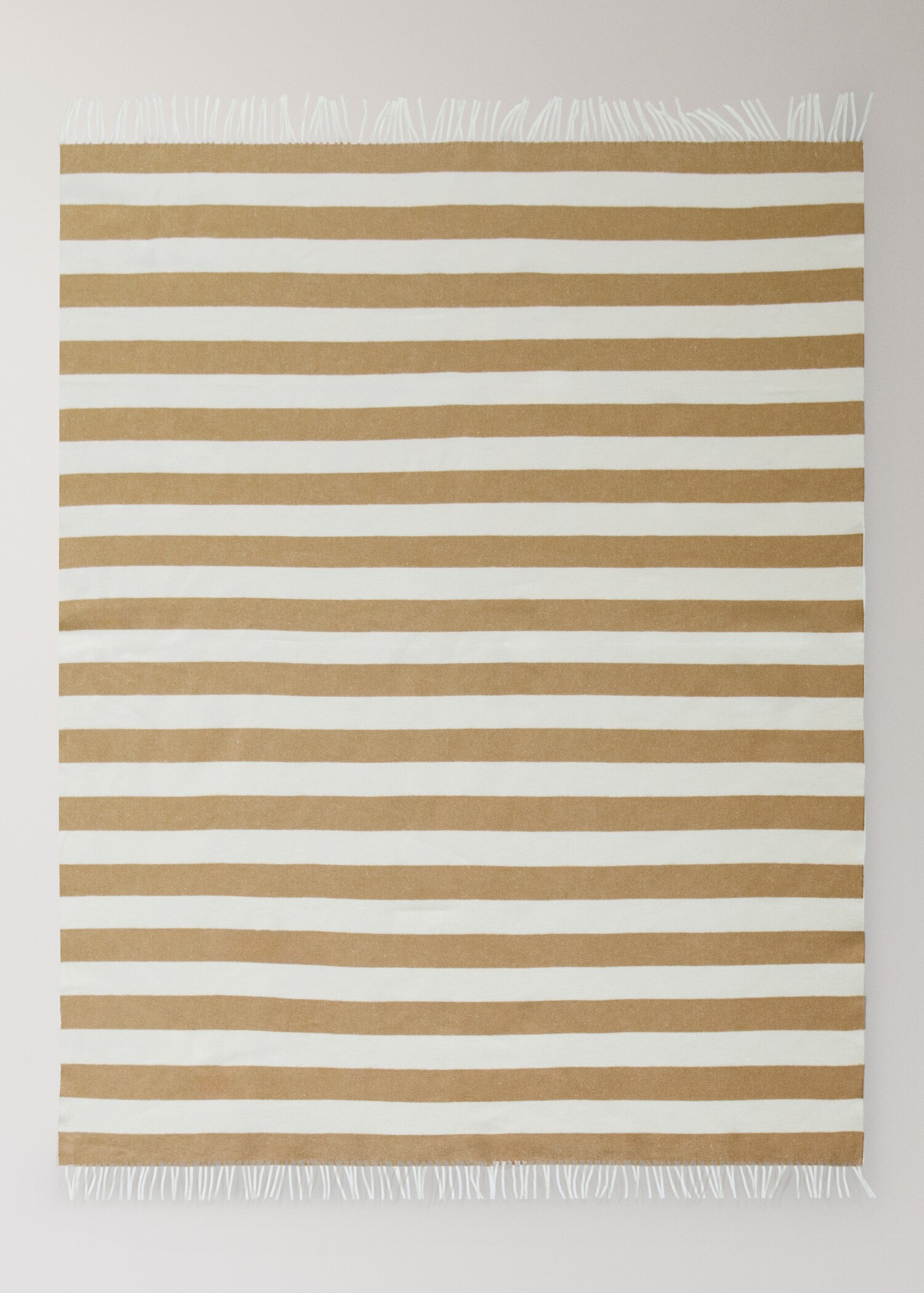 Striped cotton throw with tassels - Details of the article 3