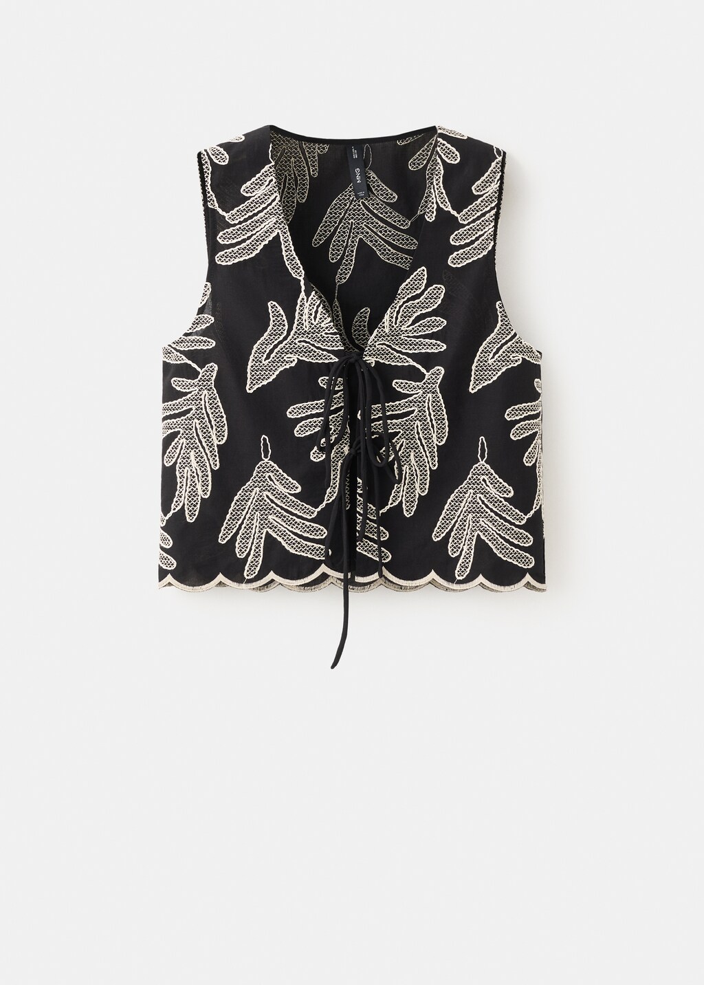 Embroidered vest with bows - image 2
