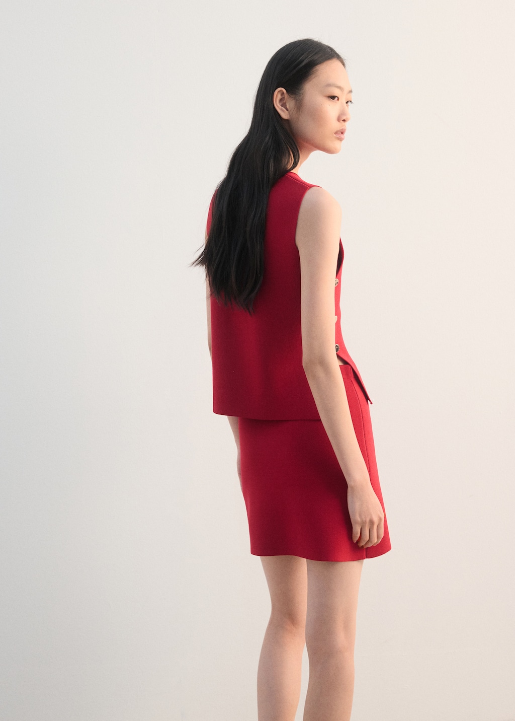 Short knitted skirt - image 3
