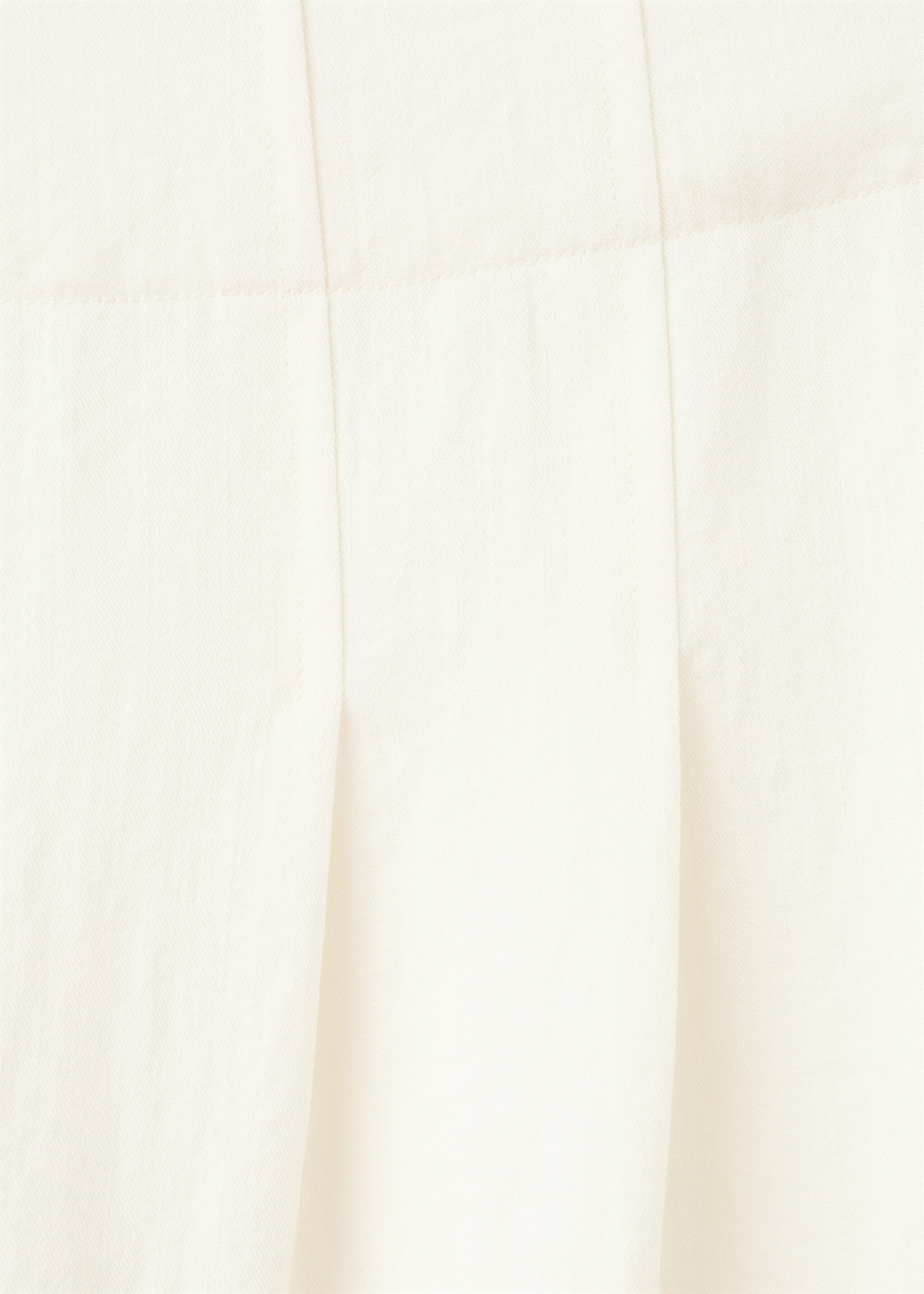 Straight-fit pleated trousers - Details of the article 8, Ecru. Ref: 27092541-00.