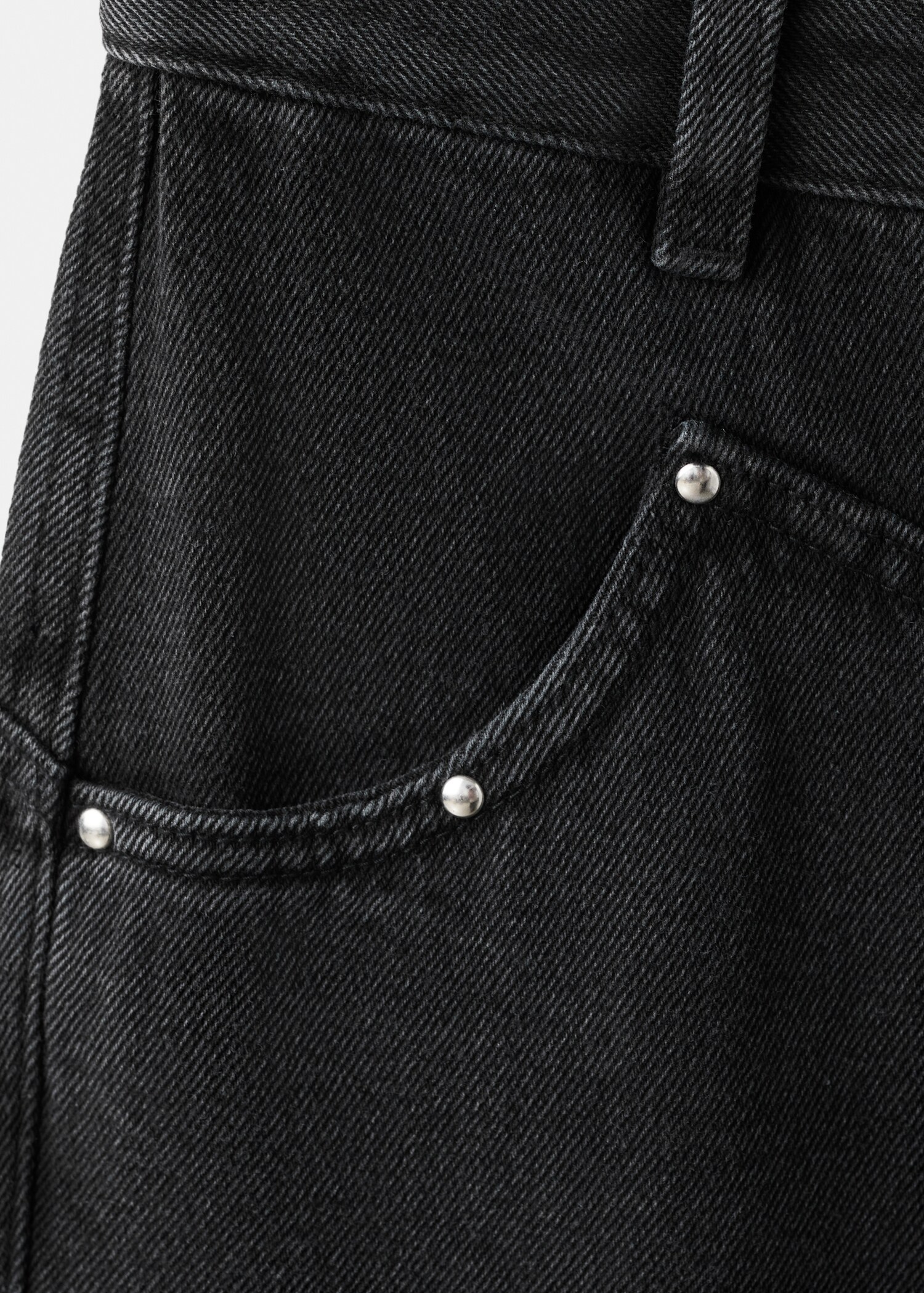 Low-waist studded jeans - Details of the article 0