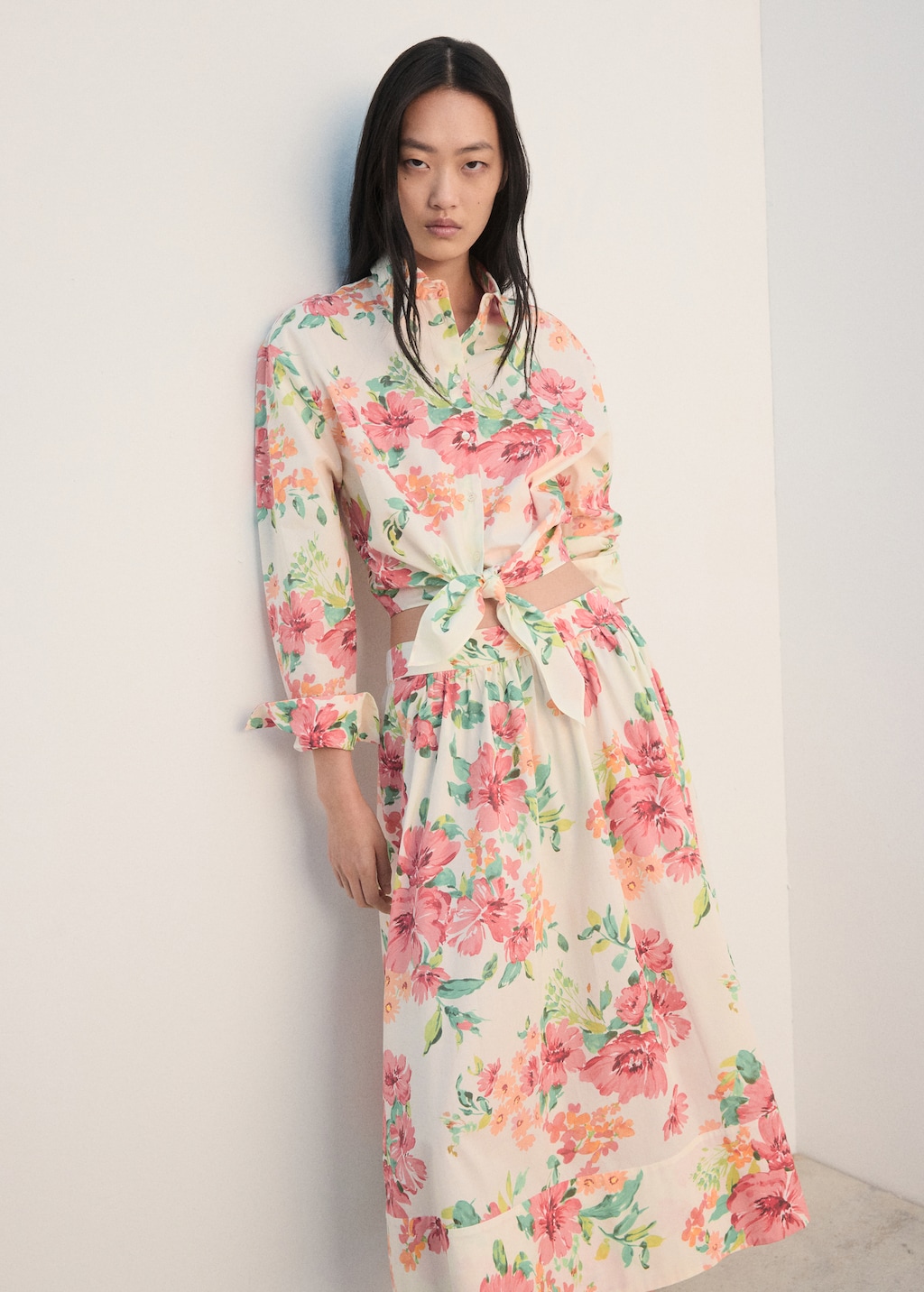 Flowers midi skirt - image 4