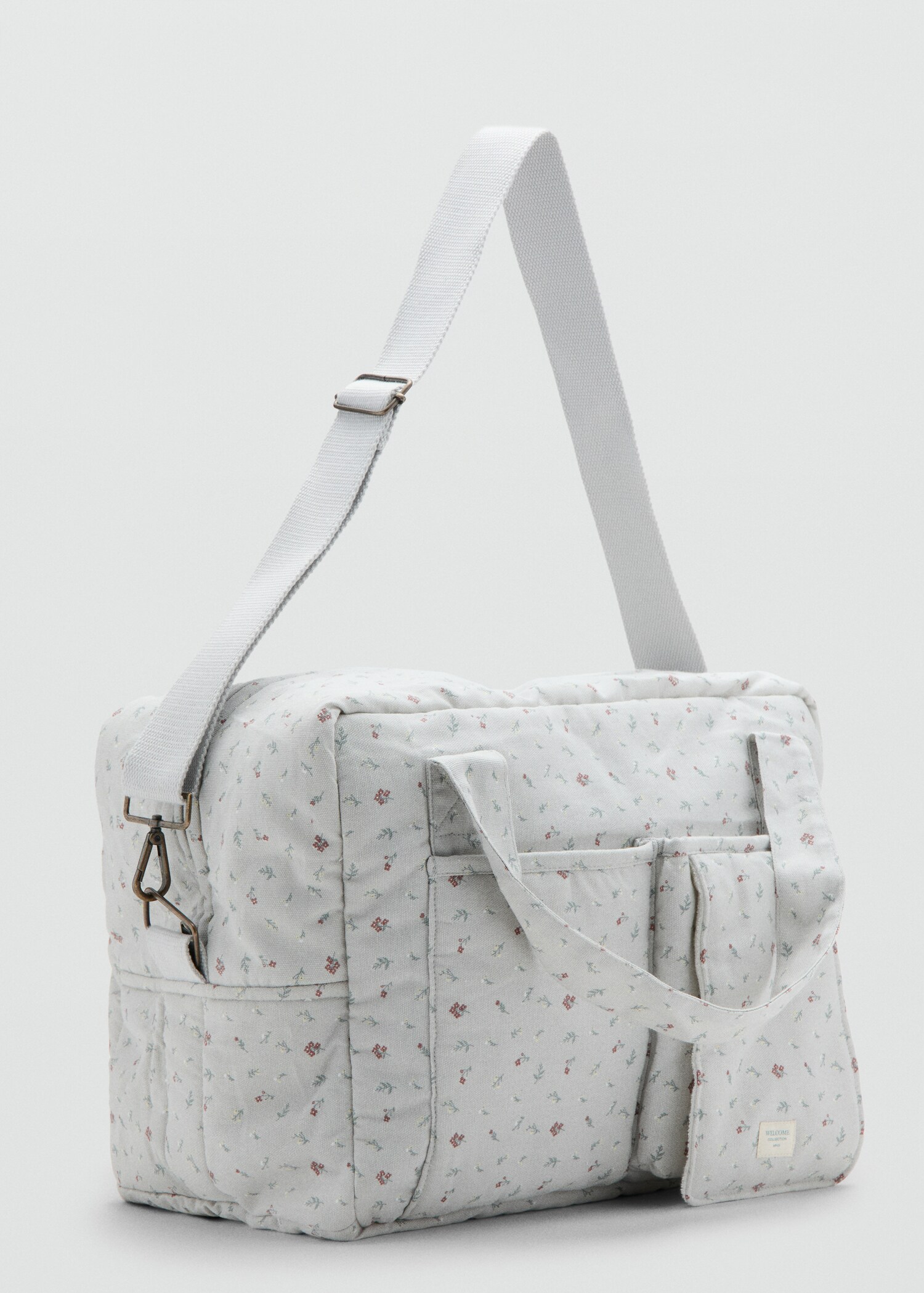 حقيبة أمومة بطبعة زهور - رؤية وسط