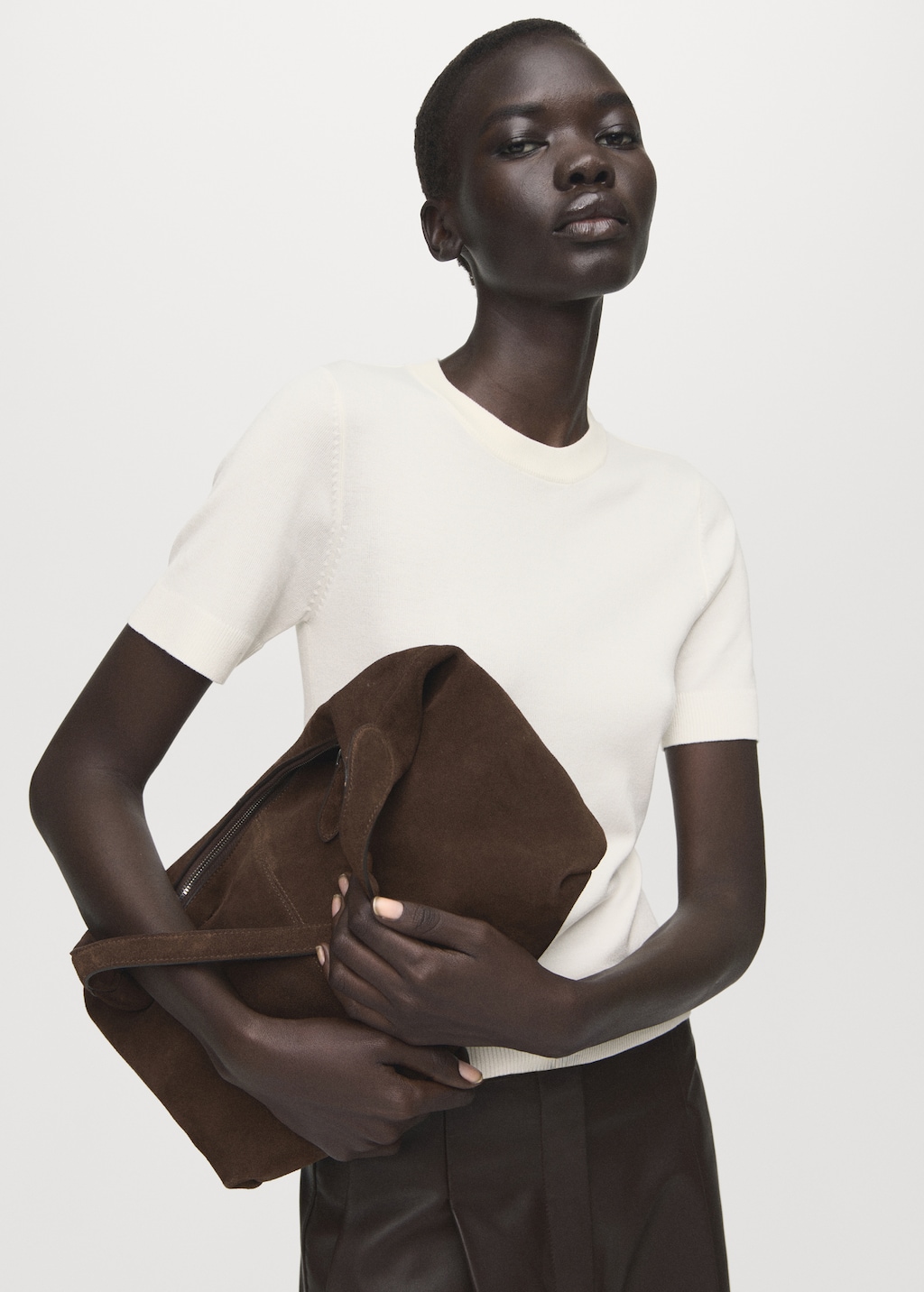 Mango Short-sleeved fine-knit sweater