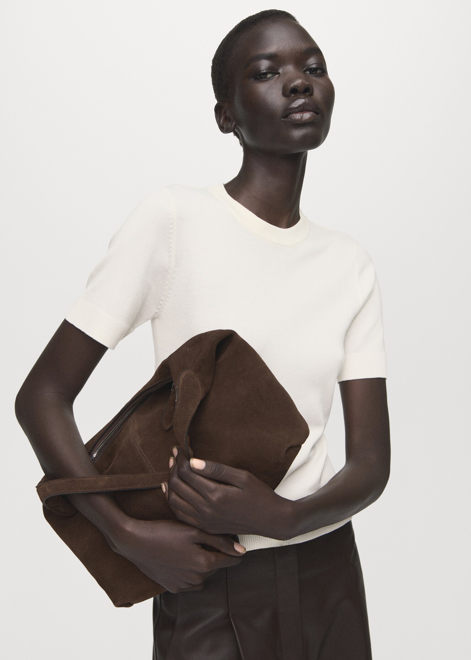 Pull-over maille fine manches courtes - Plan moyen