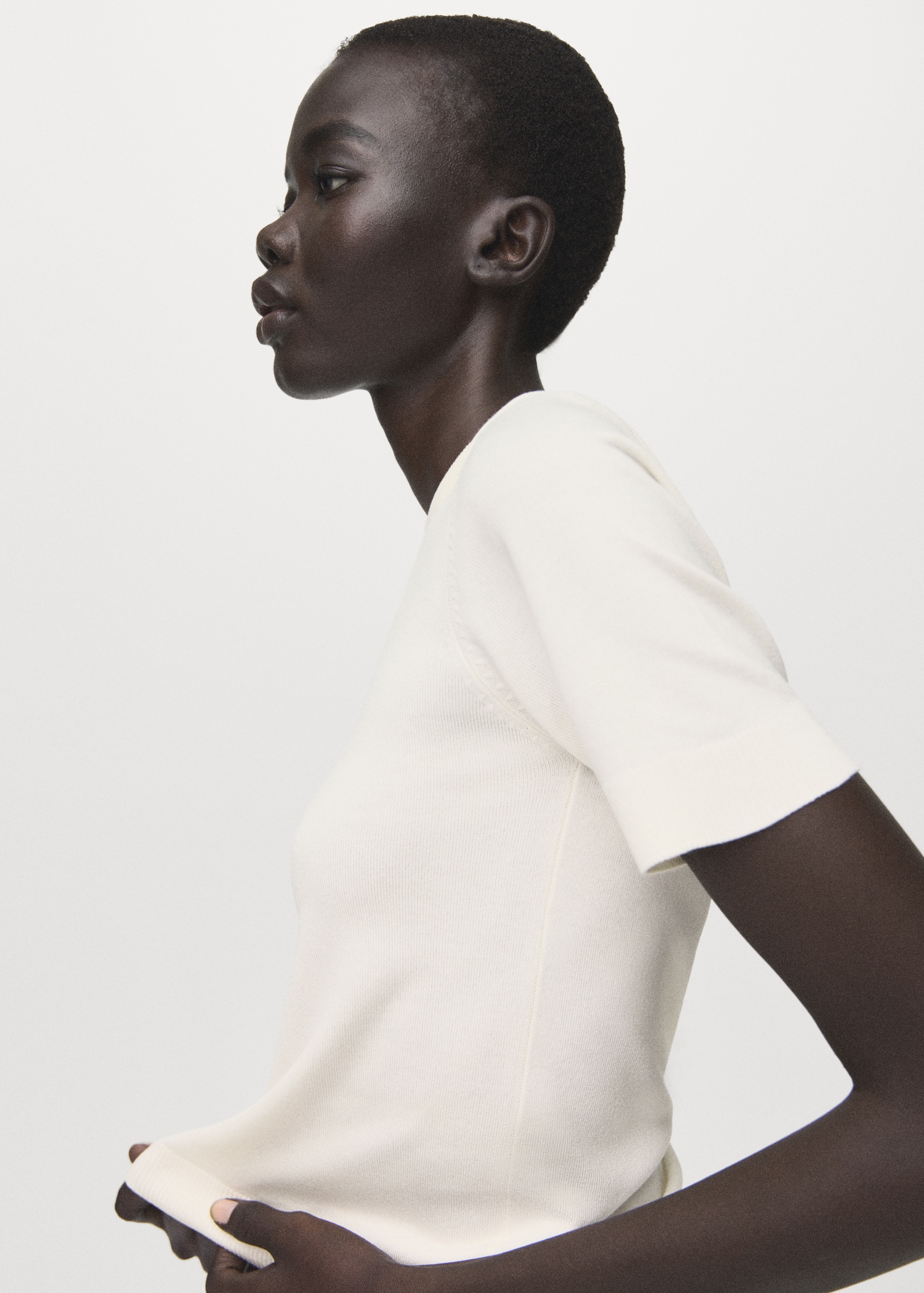 Pull-over maille fine manches courtes - Détail de l'article 1