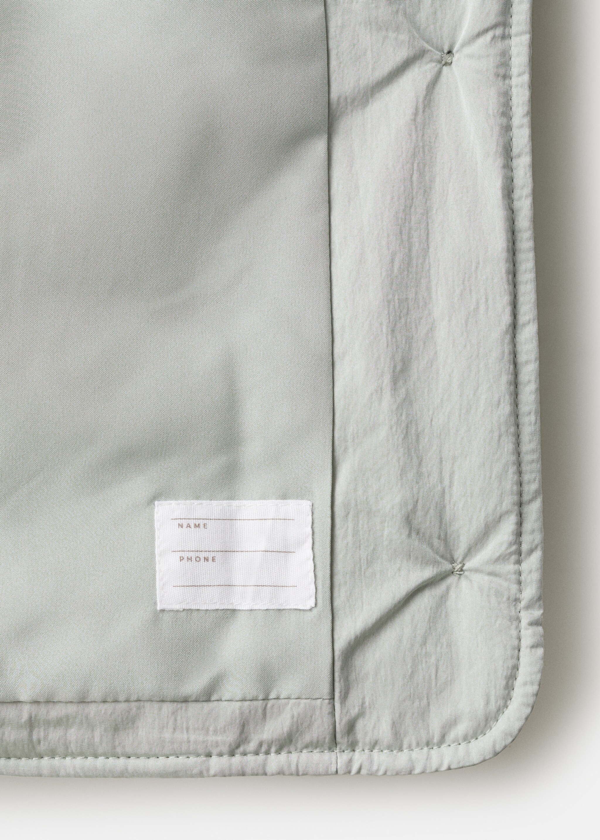 Padded jacket with buttons - Details of the article 0, Aqua Green. Ref: 27092889-00.