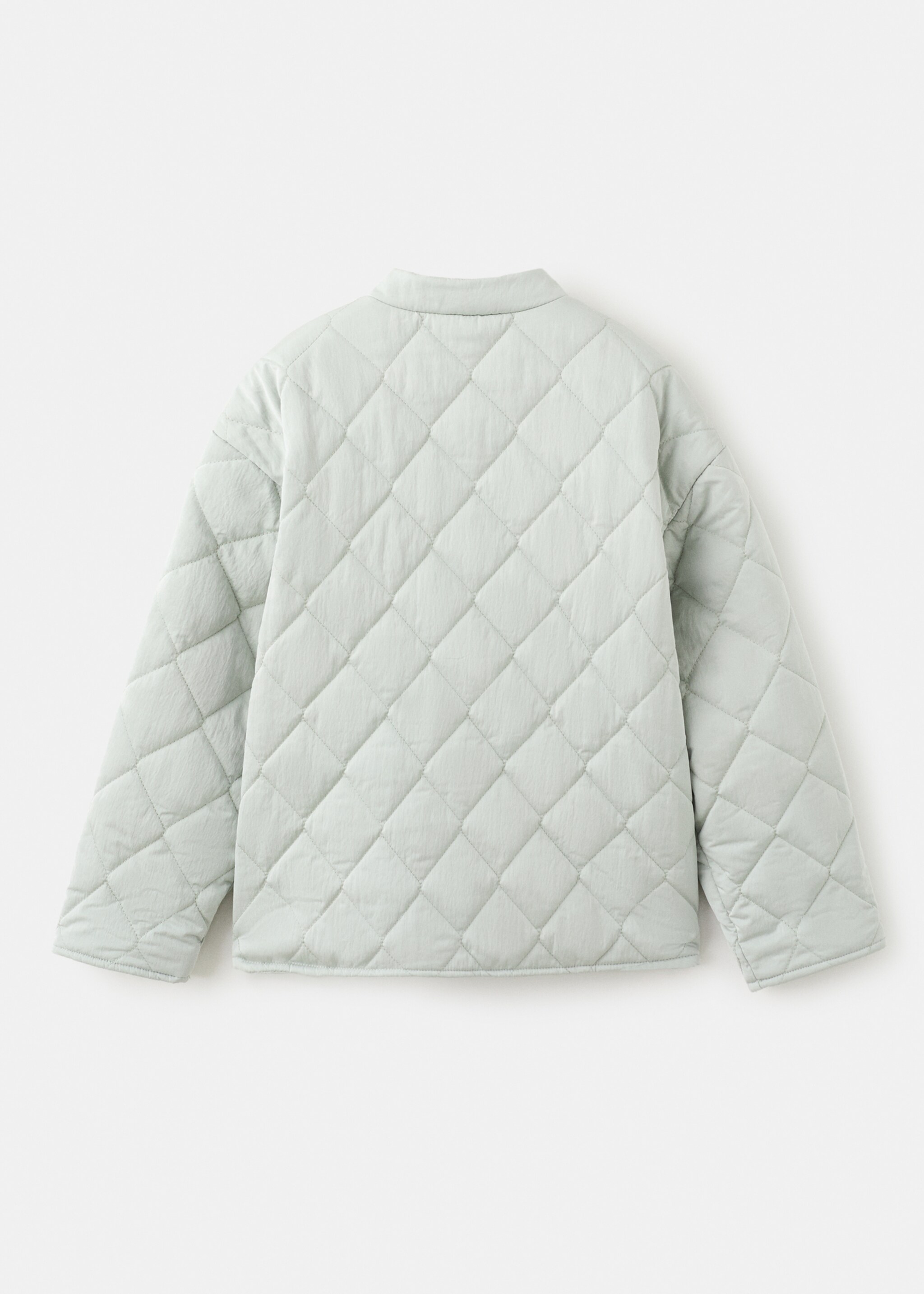 Padded jacket with buttons - Reverse of the article, Aqua Green. Ref: 27092889-00.