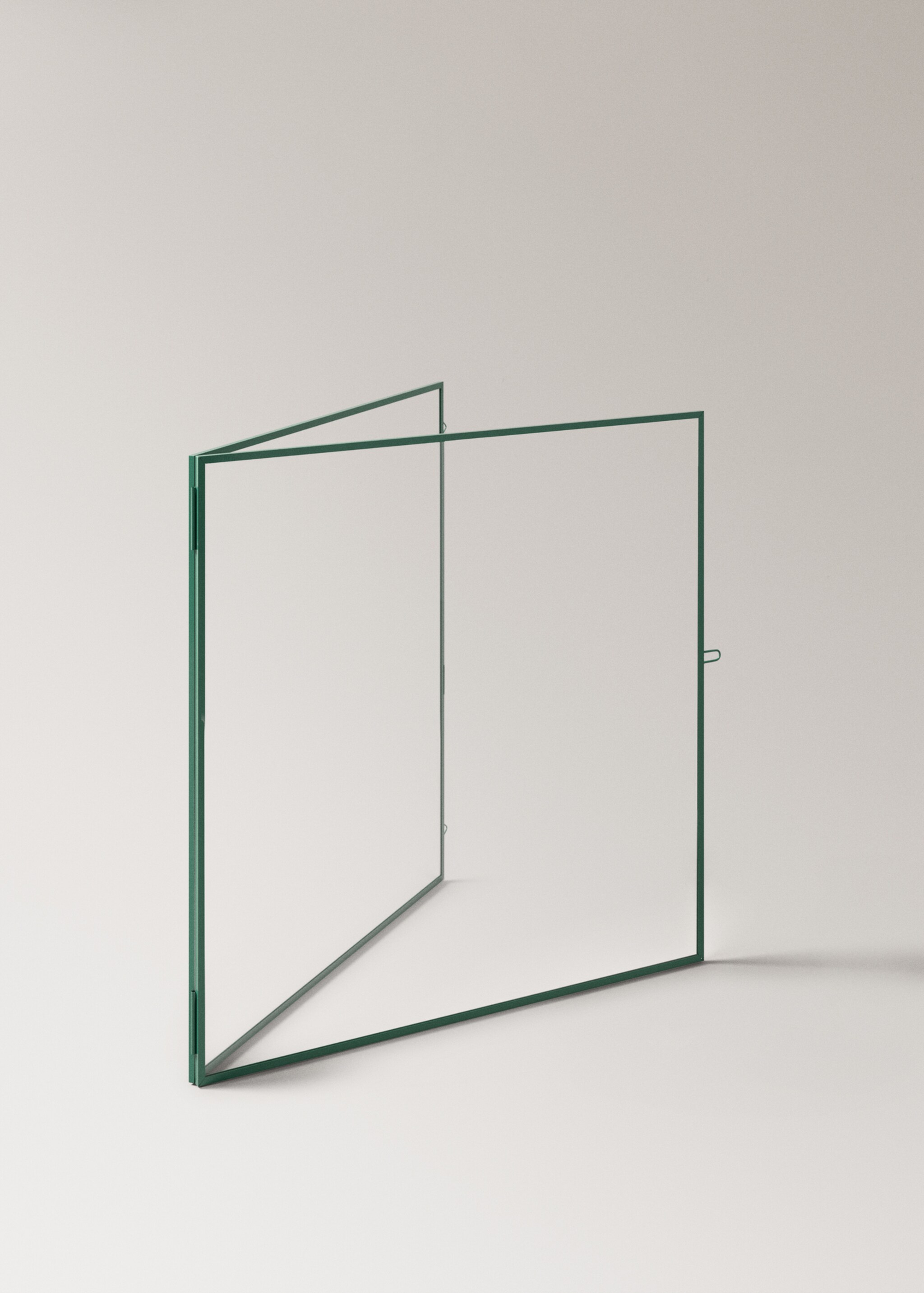 Large metal profile frame - Details of the article 2, Emerald Green. Ref: 27092893-00.