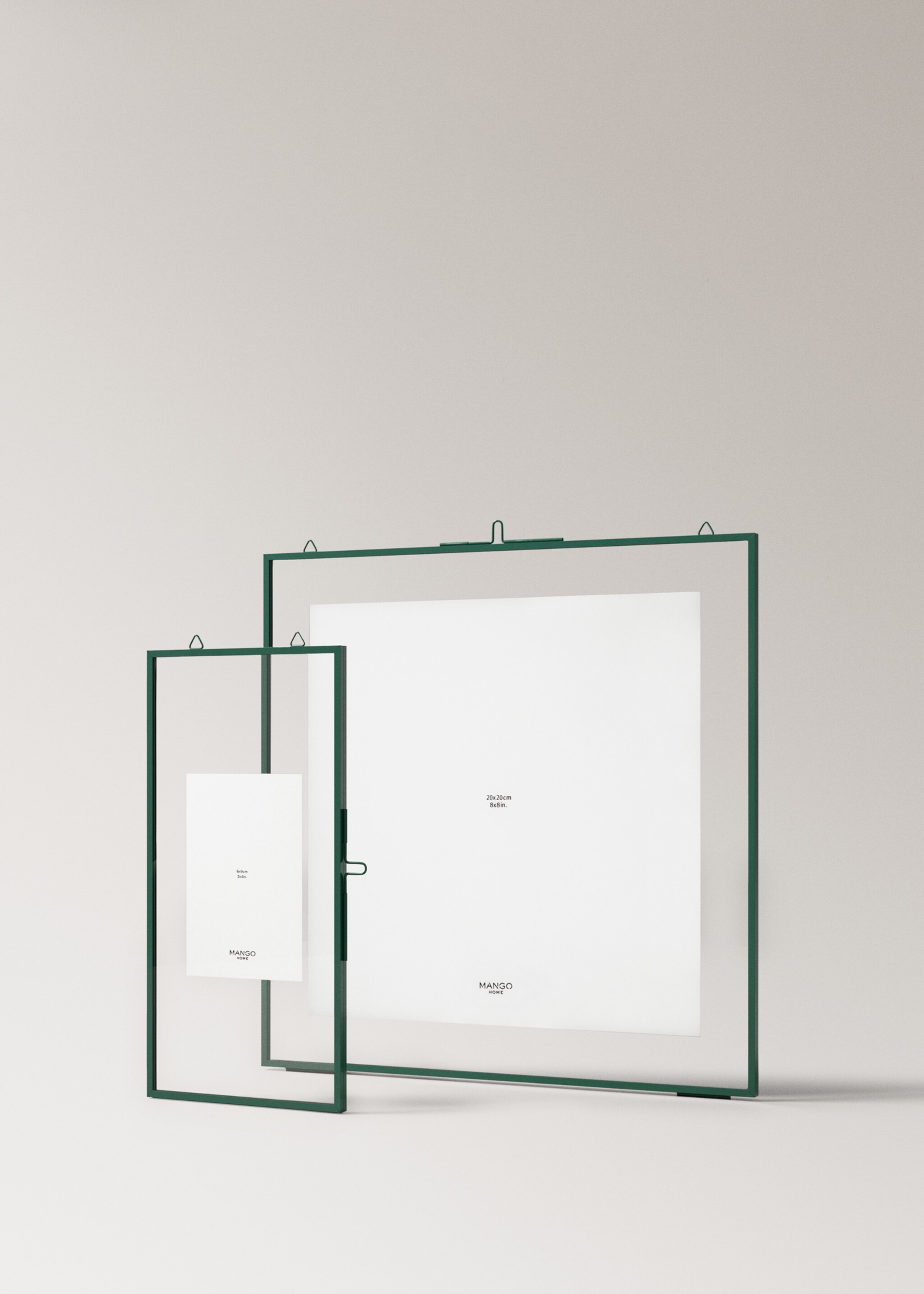 Large metal profile frame - Details of the article 3, Emerald Green. Ref: 27092893-00.