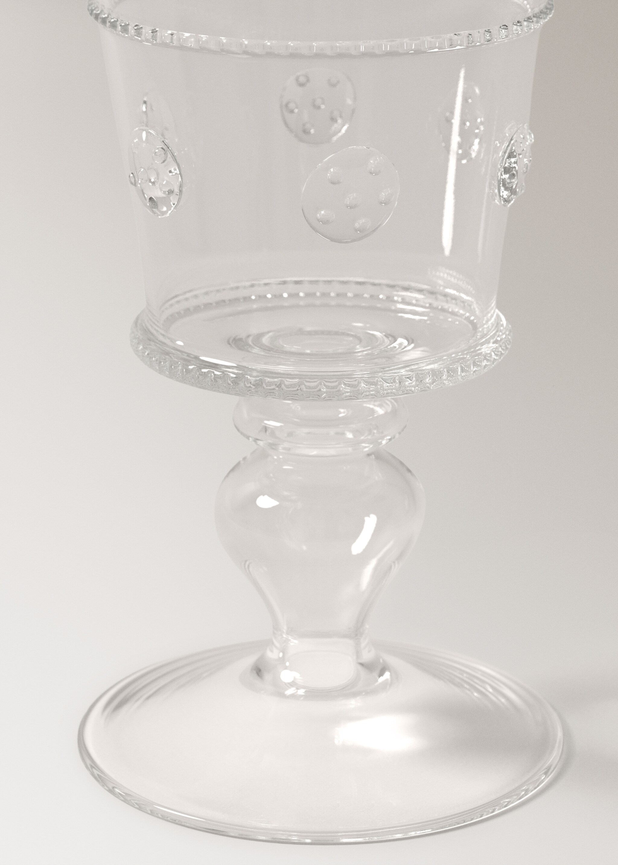 Transparent embossed borosilicate glass - Details of the article 2, Orange. Ref: 27092904-00.
