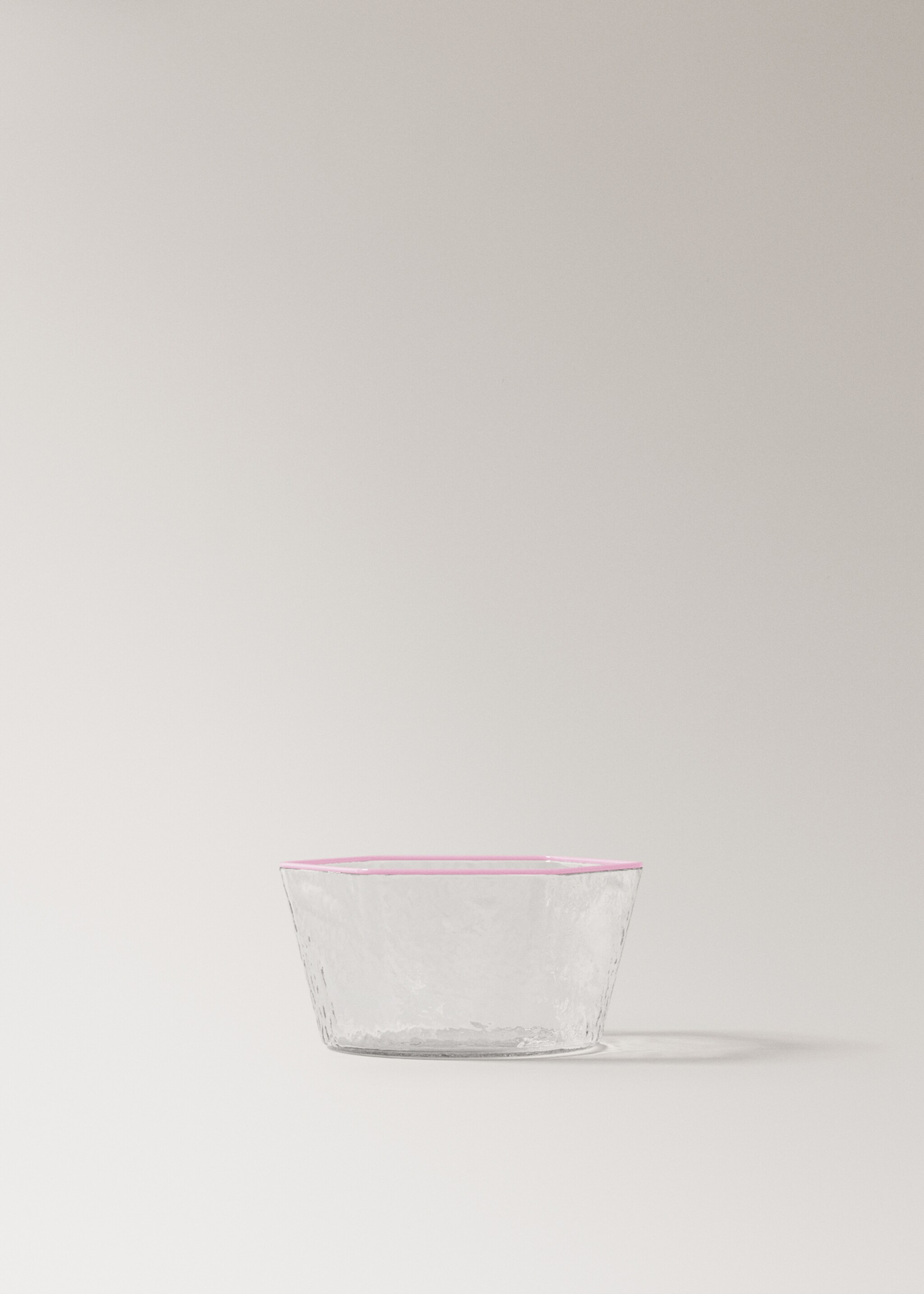 Mísa borosilikát textura - Zboží bez modelu, Růžová. Ref: 27092906-00.