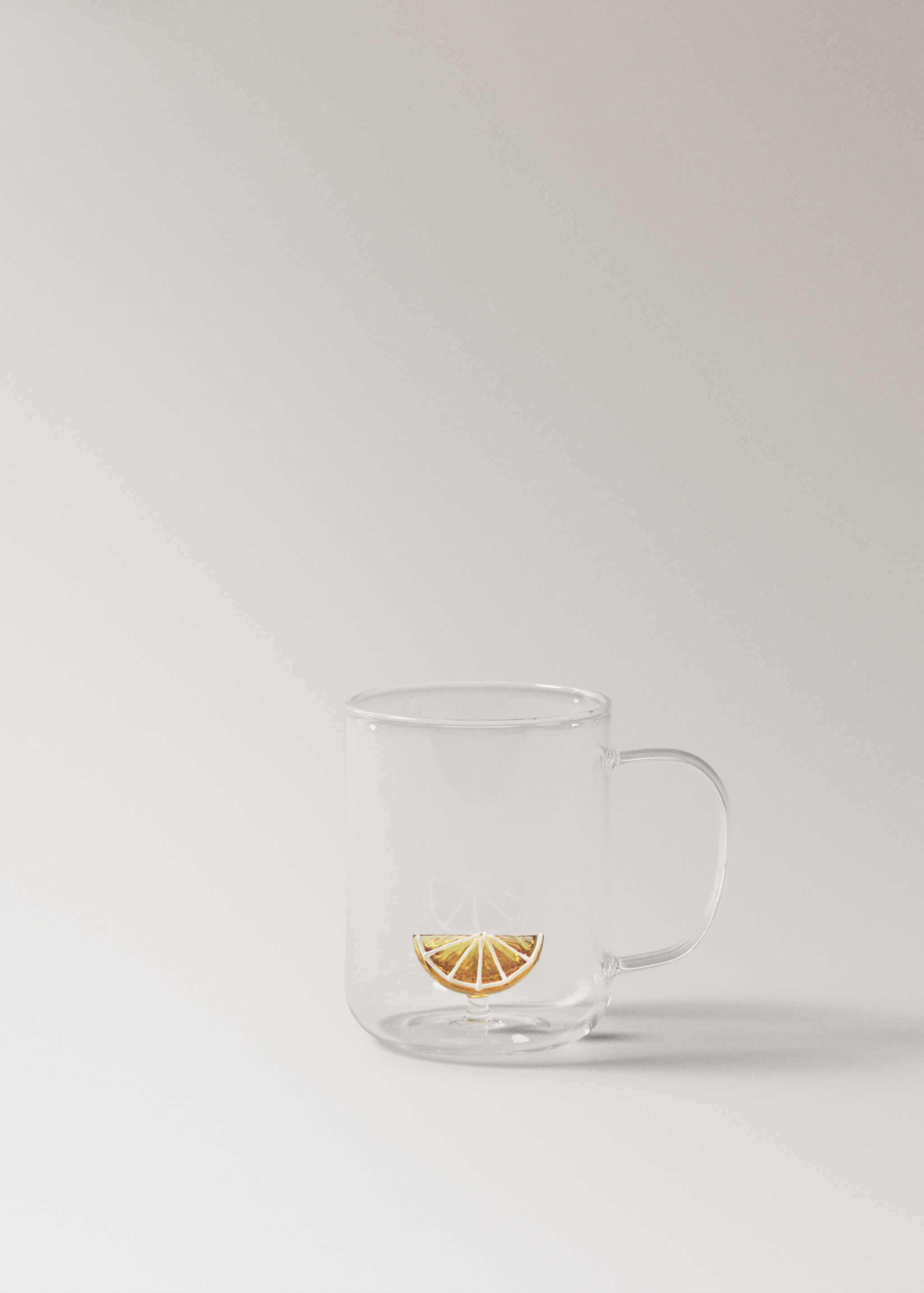 Borosilicate fruit tea cup - Article without model, Yellow. Ref: 27092909-00.