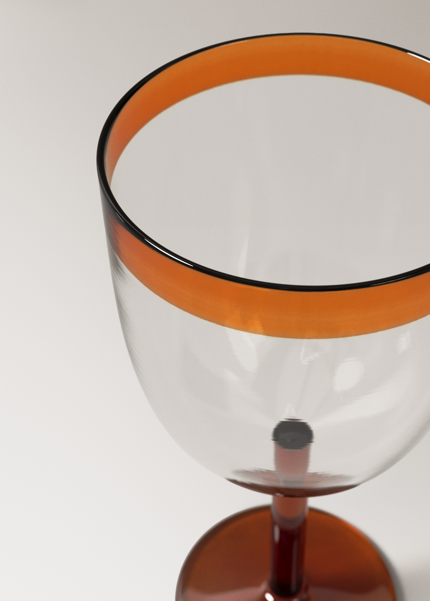 Coloured stripe borosilicate cup - Details of the article 1