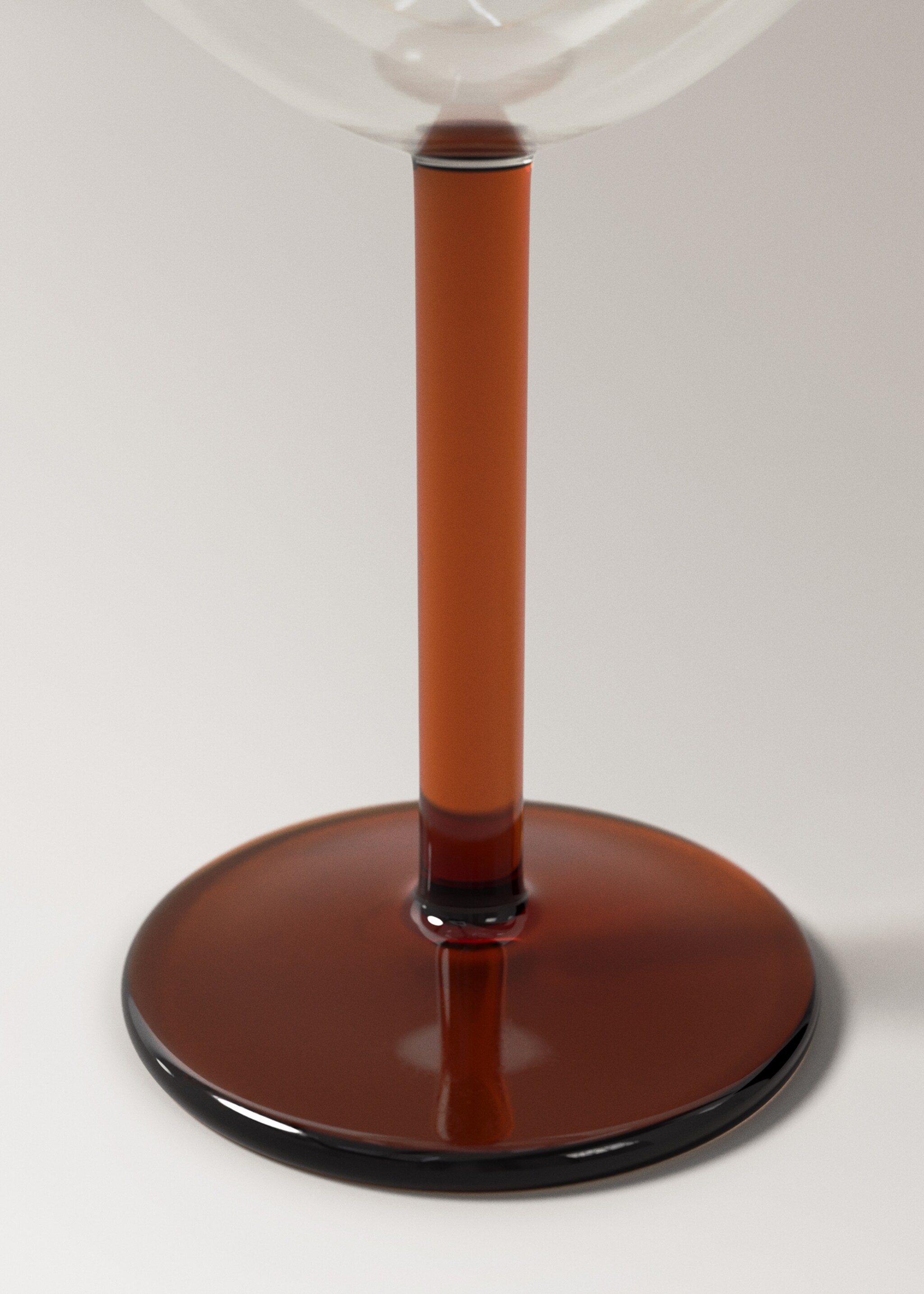 Coloured stripe borosilicate cup - Details of the article 2, Orange. Ref: 27092914-00.