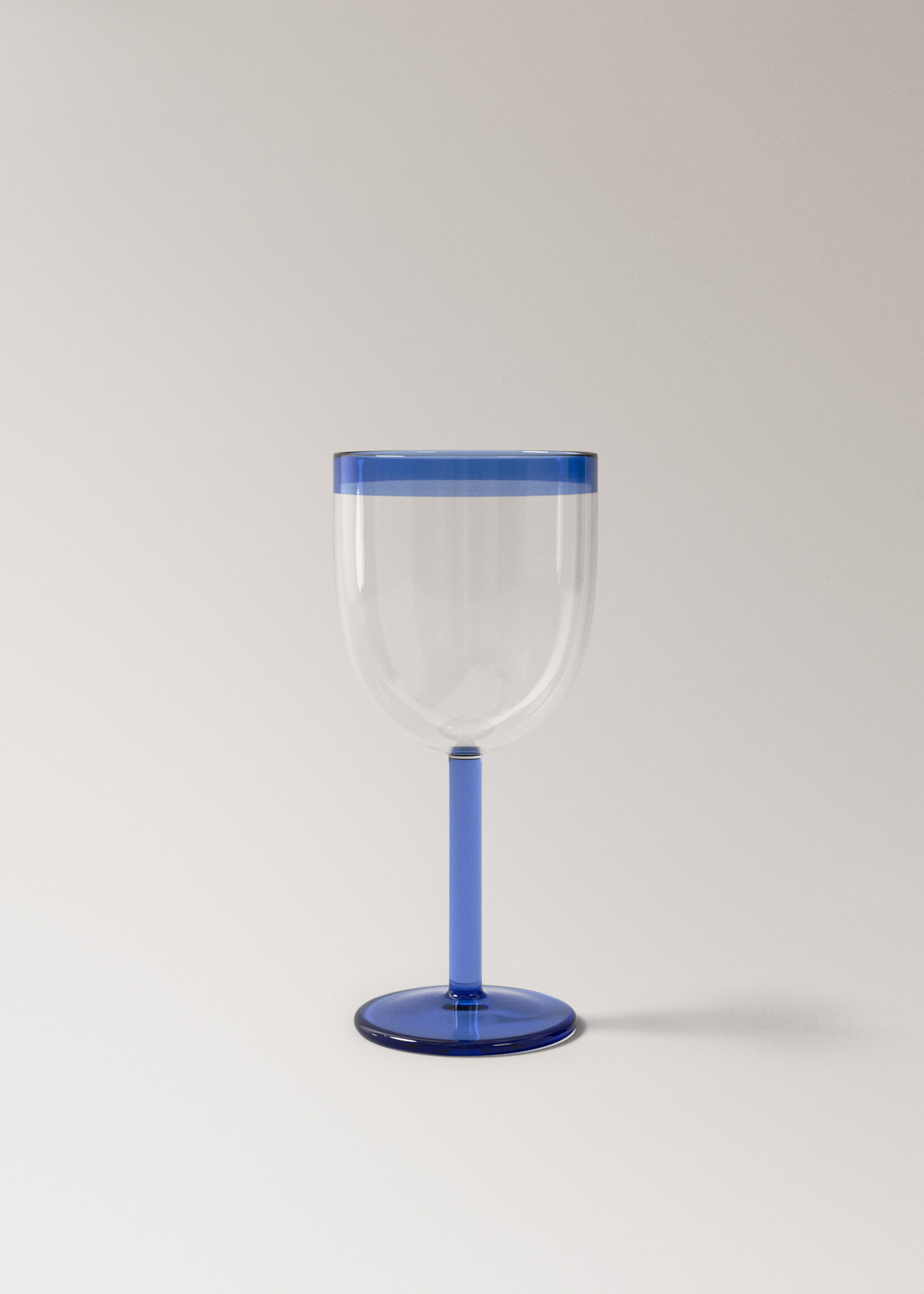 Coloured stripe borosilicate cup - Article without model, Blue. Ref: 27092914-00.