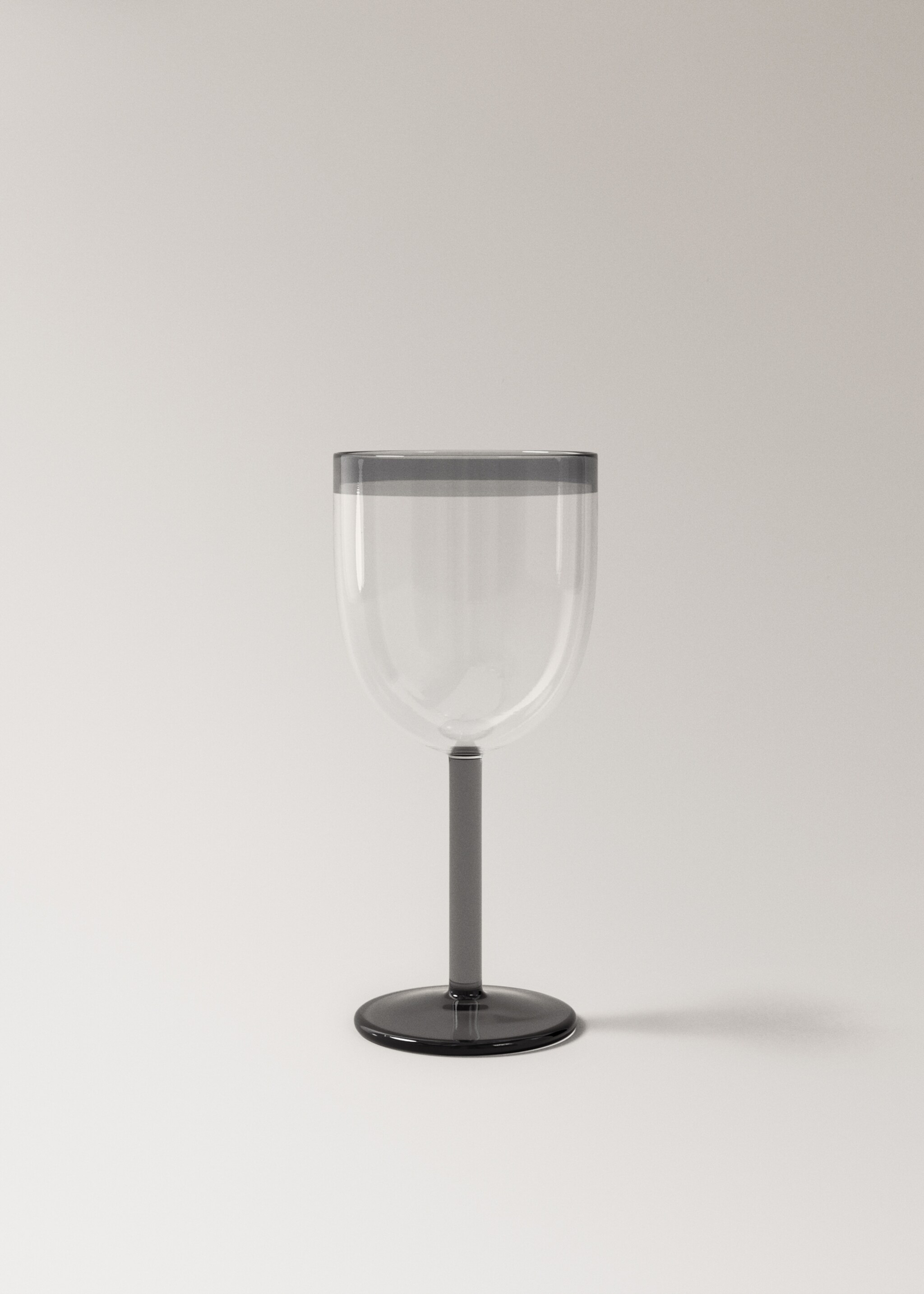 Coloured stripe borosilicate cup - Article without model, Black. Ref: 27092914-00.