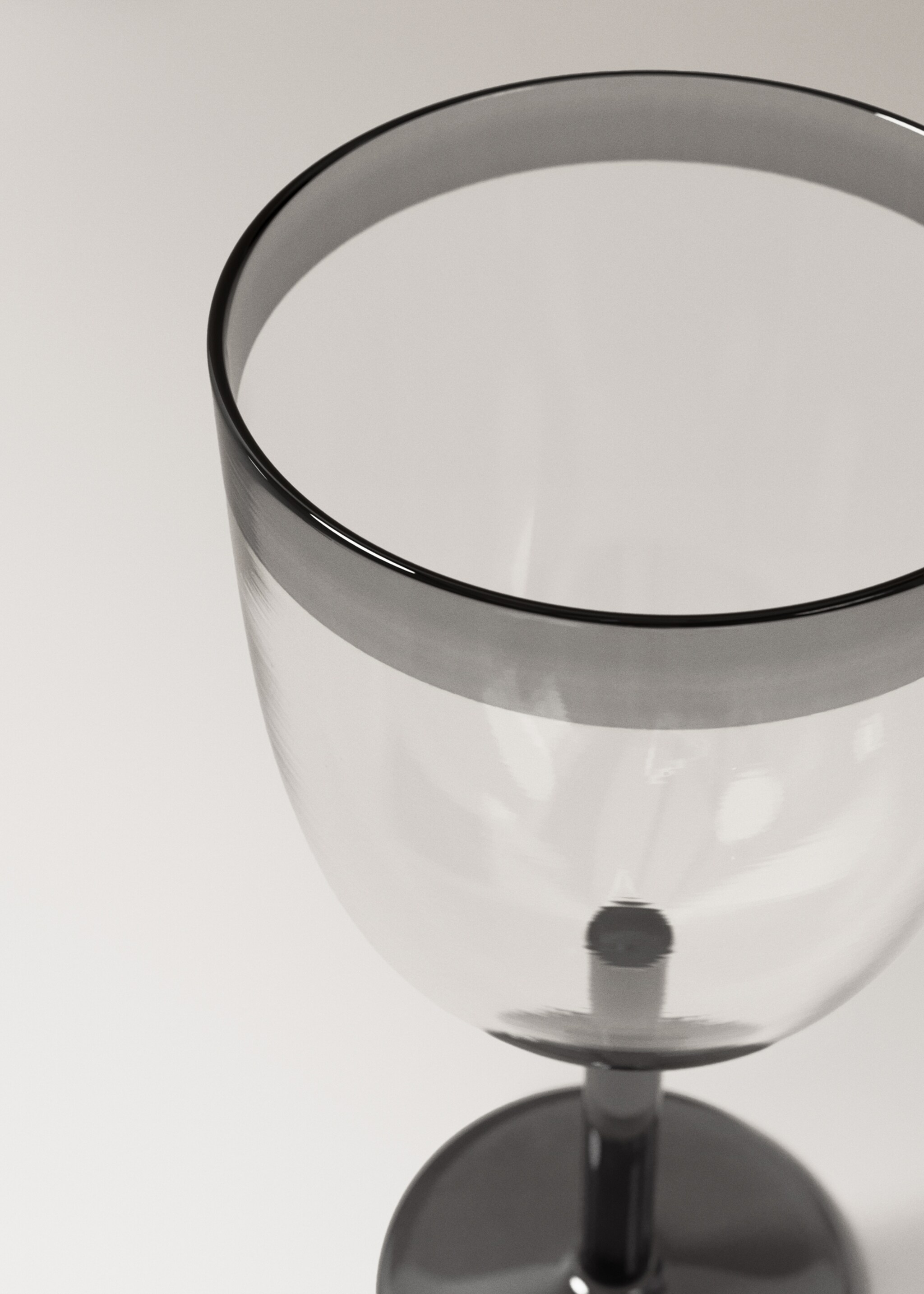 Coloured stripe borosilicate cup - Details of the article 1, Black. Ref: 27092914-00.