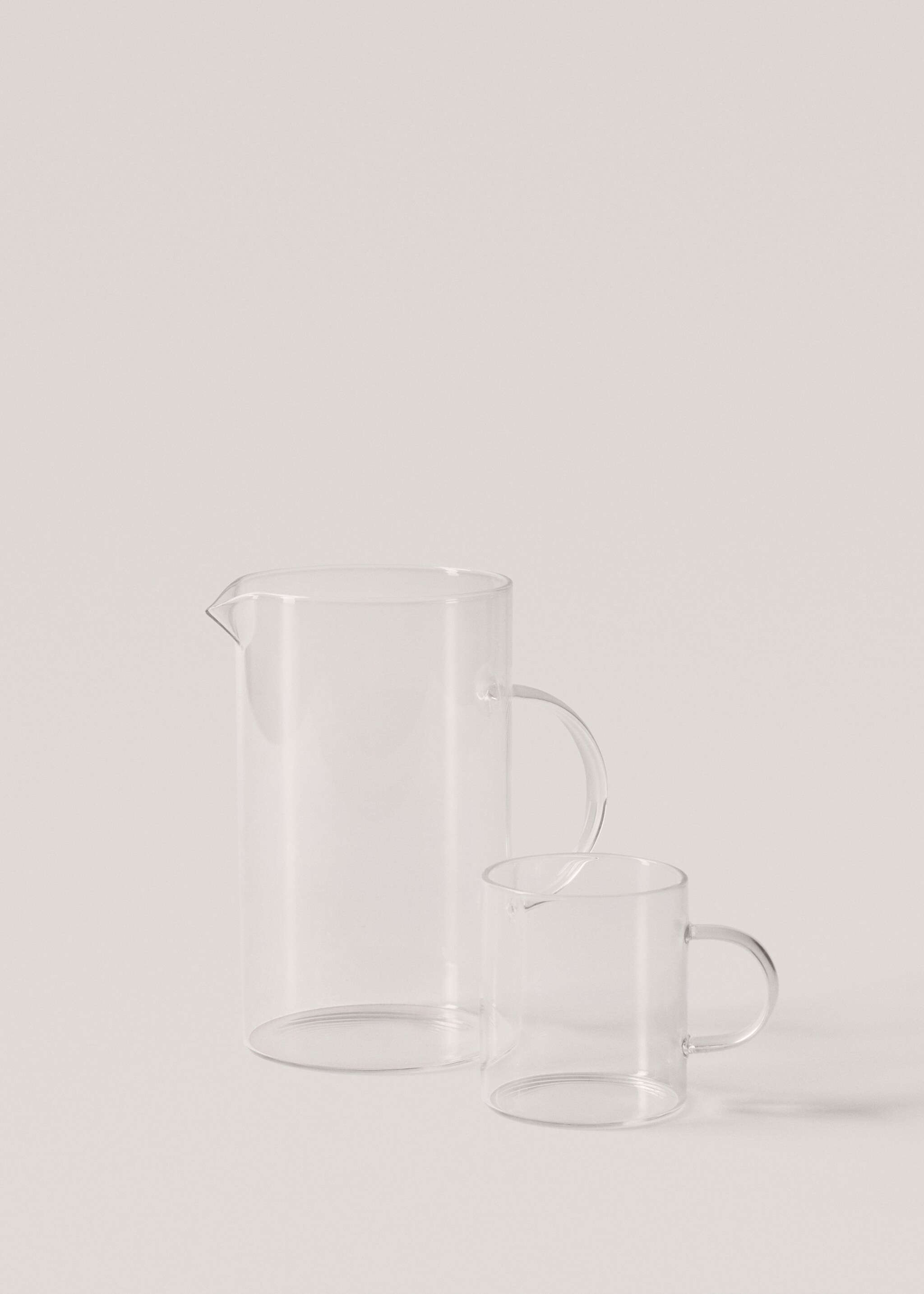 Borosilicate cappuccino mug with handle - Details of the article 3, Ice Grey. Ref: 27092916-00.