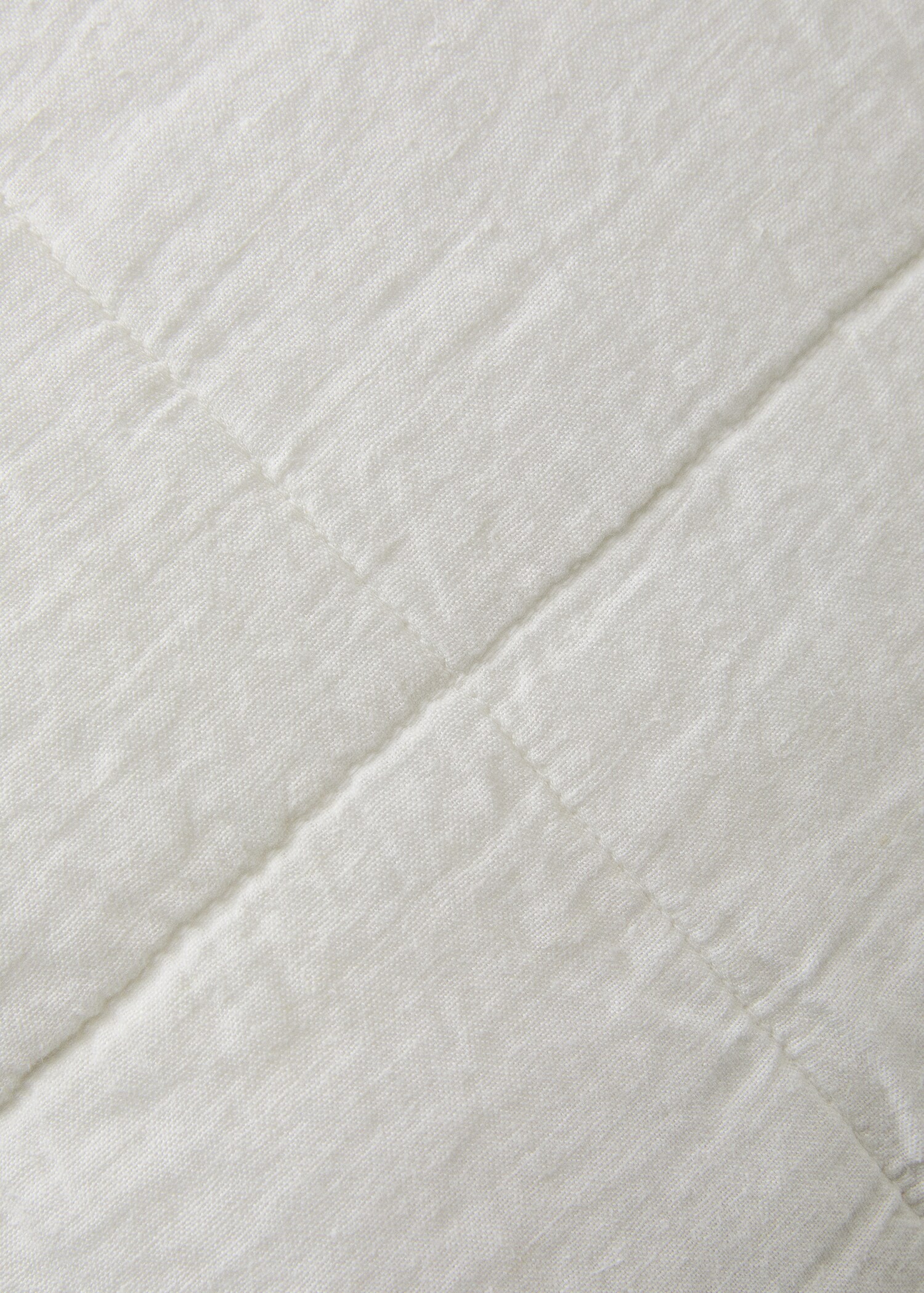 Washed linen large check cushion cover 50x50 cm - Details of the article 3