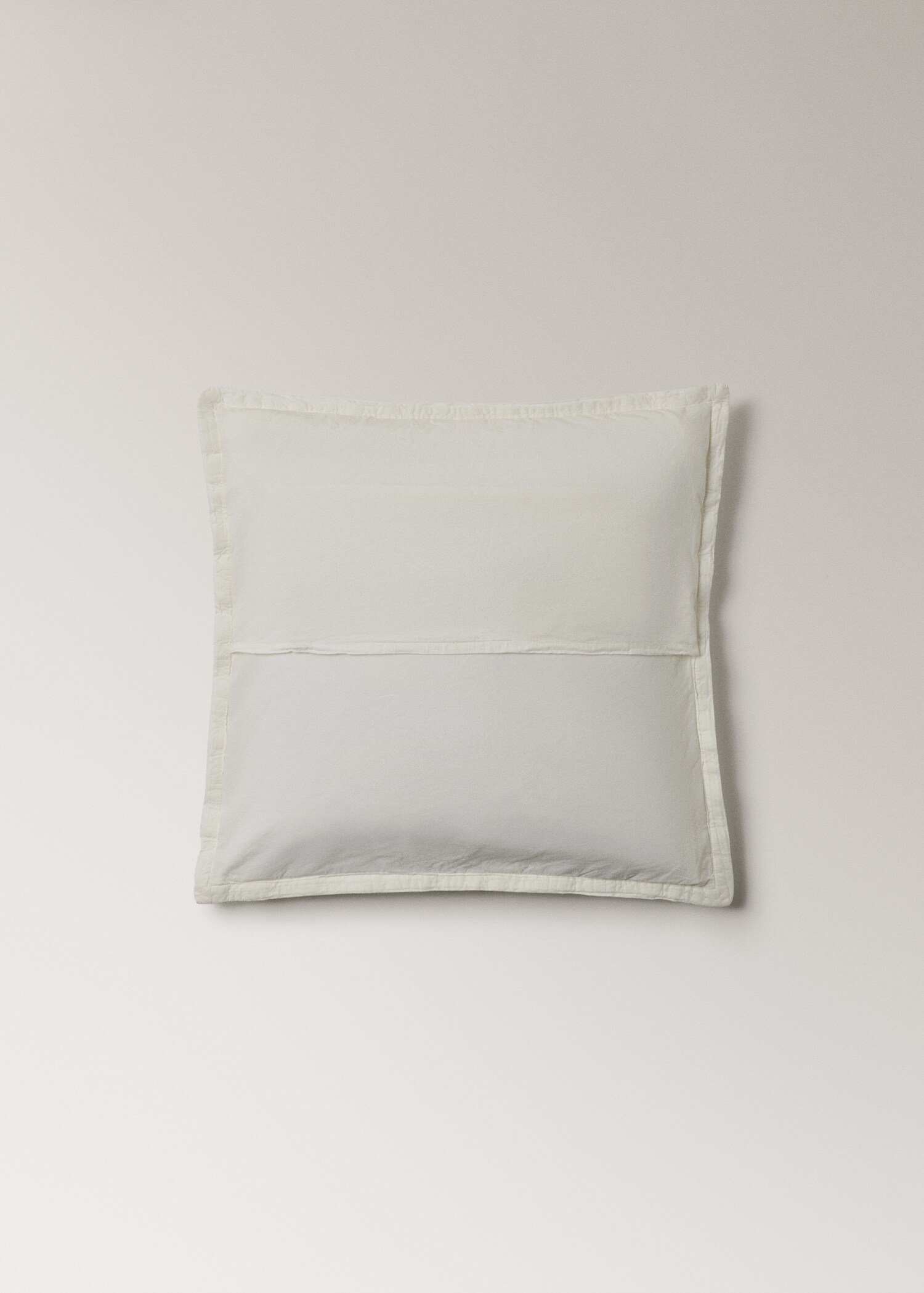 Washed linen large check cushion cover 50x50 cm - Details of the article 4
