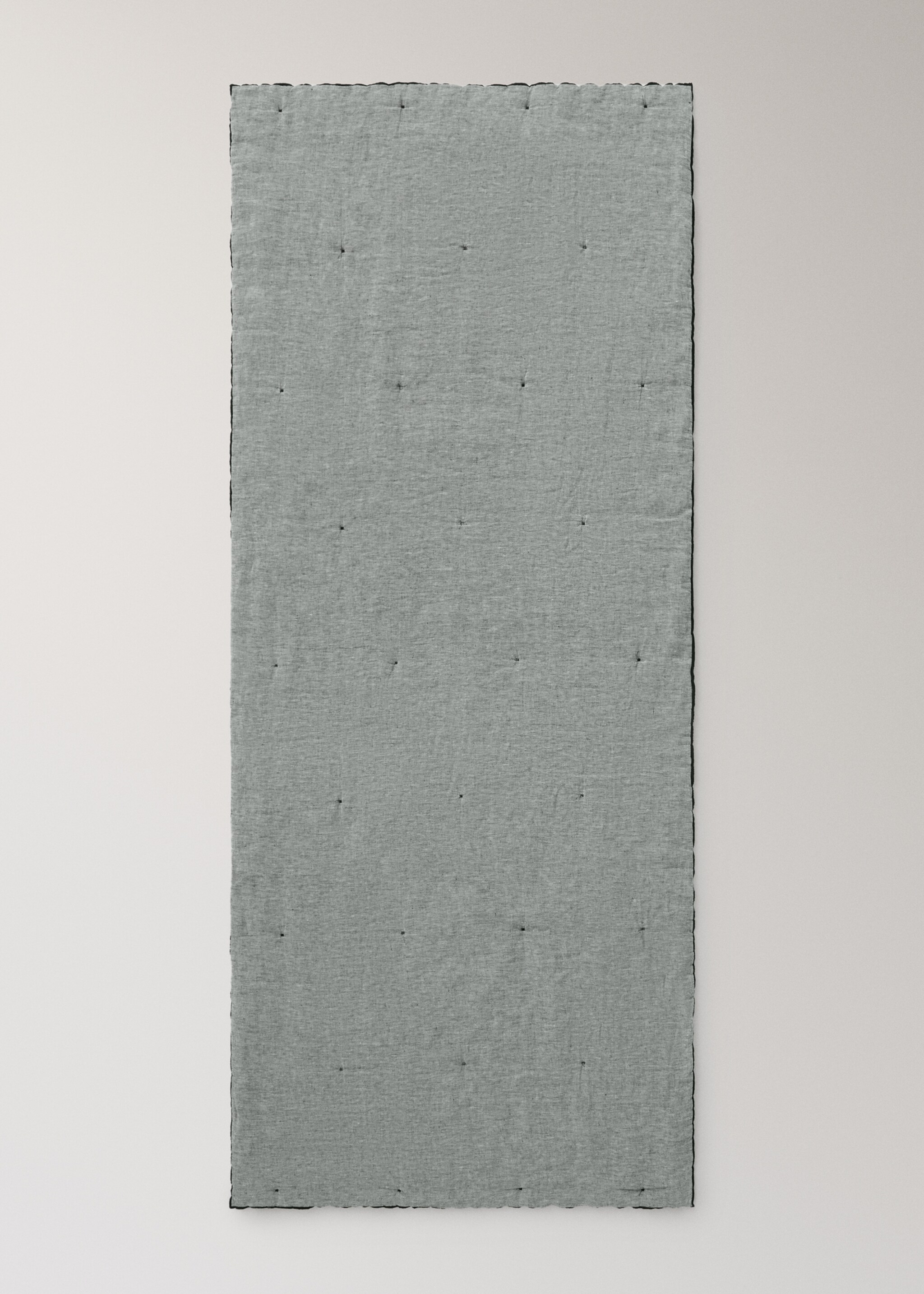 Edredón pie de cama 100% lino chambray - Detalle del artículo 4, Gris oscuro vigoré. Ref: 27092921-00.