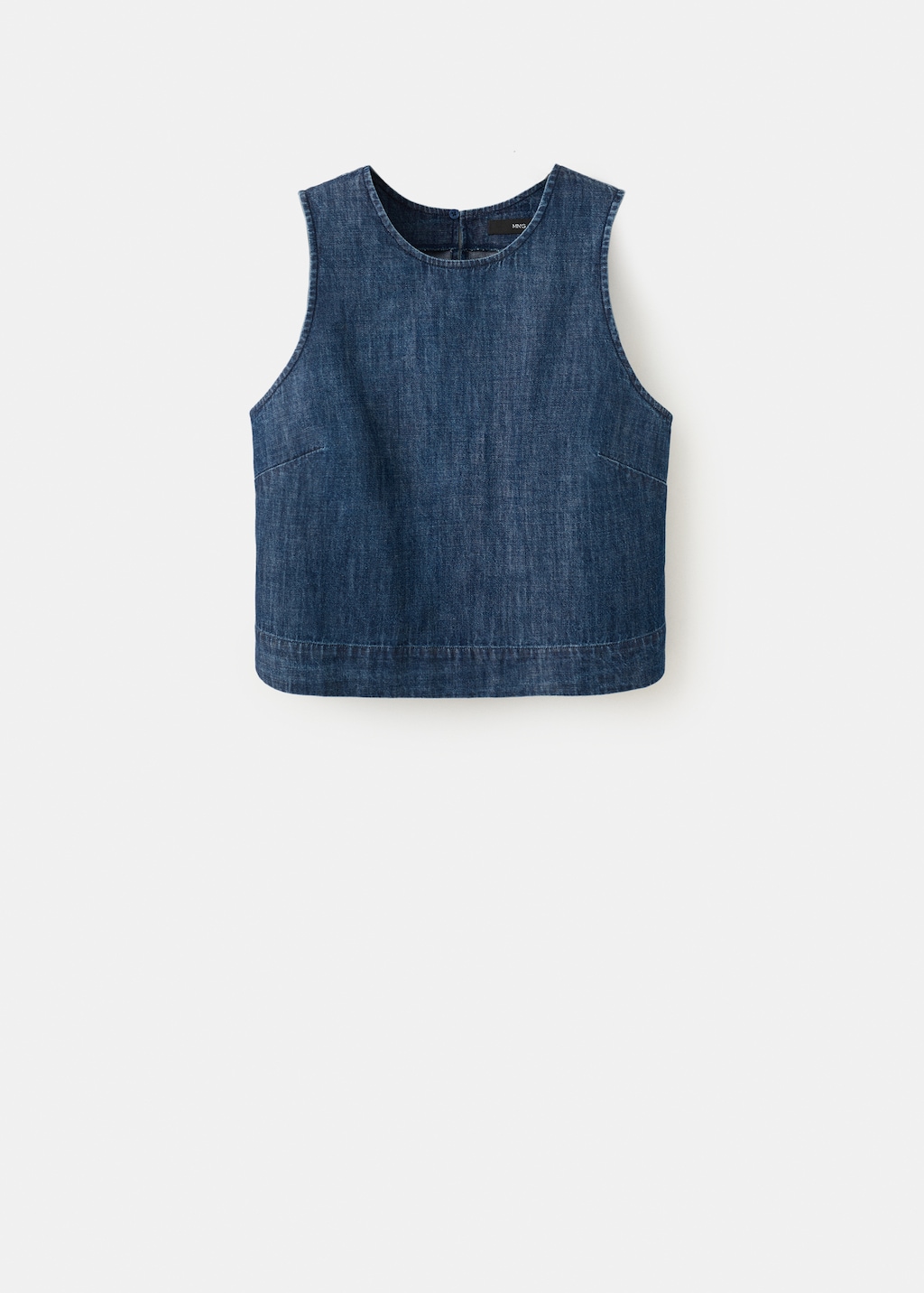 Denim top with under seam detail - image 4