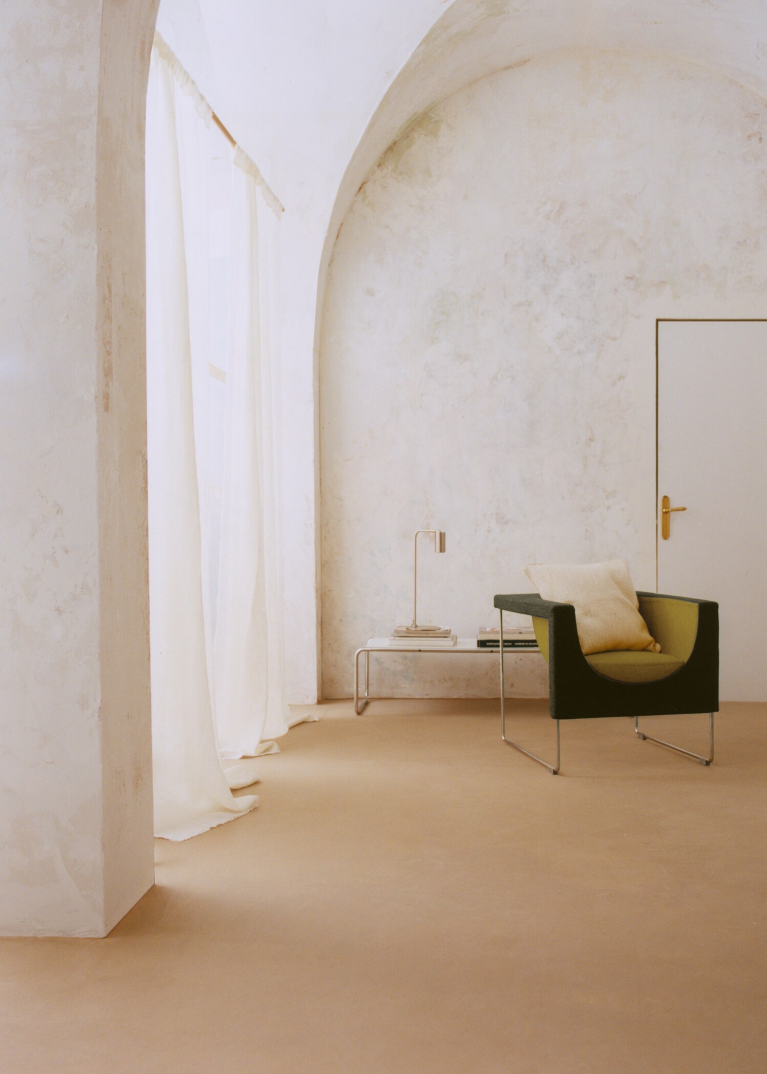 Linen curtain with frayed finish medium opacity - Details of the article 6