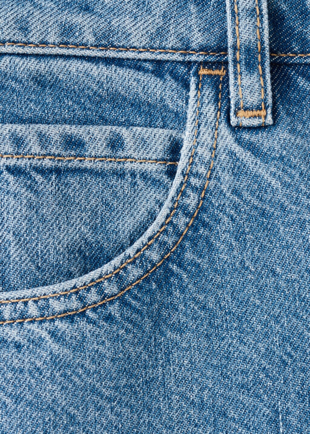 High-waist straight-fit denim shorts - image 4
