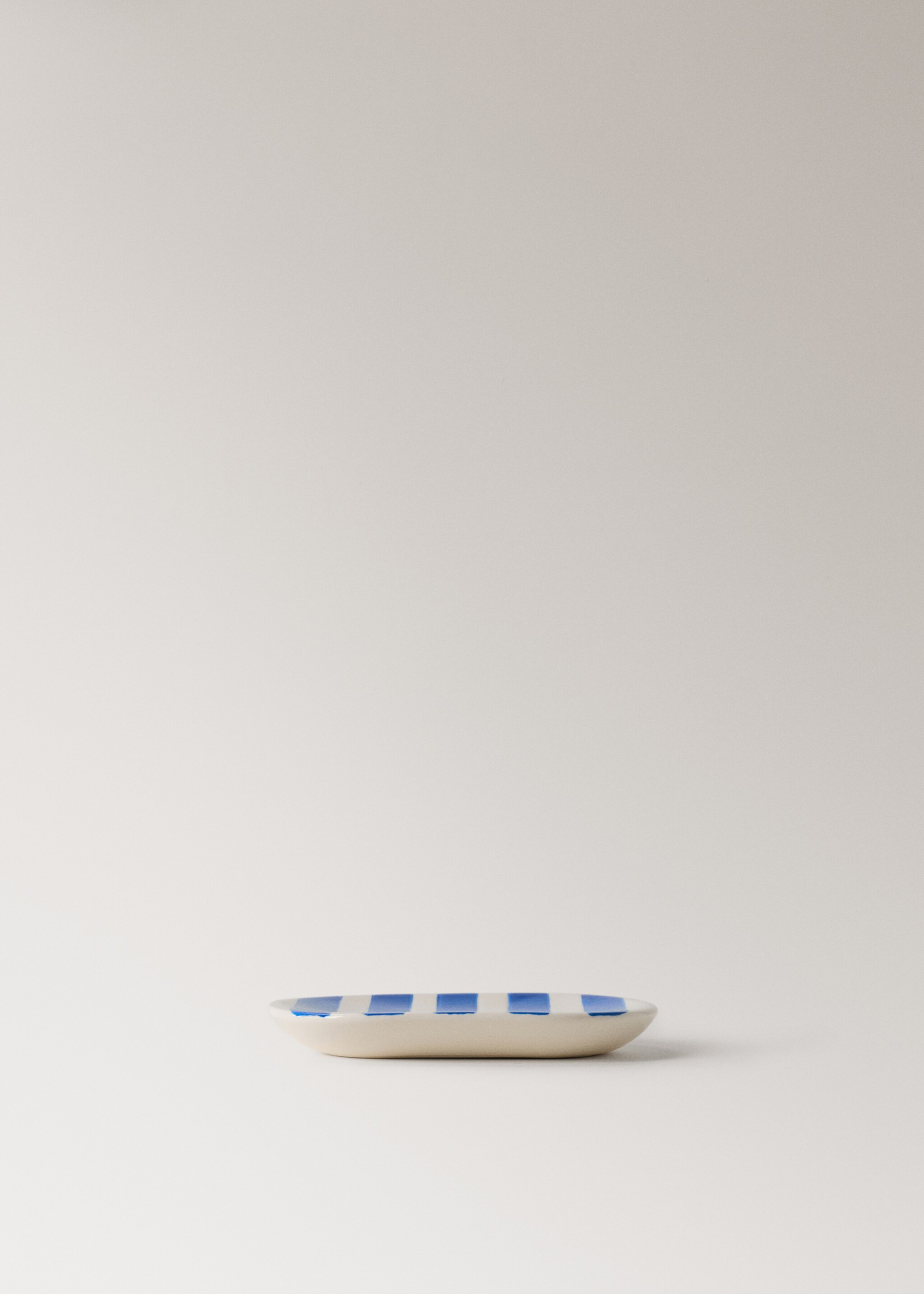 Sabonera ceràmica ratlles pintades - Article sense model, Blau. Ref: 27093281-00.