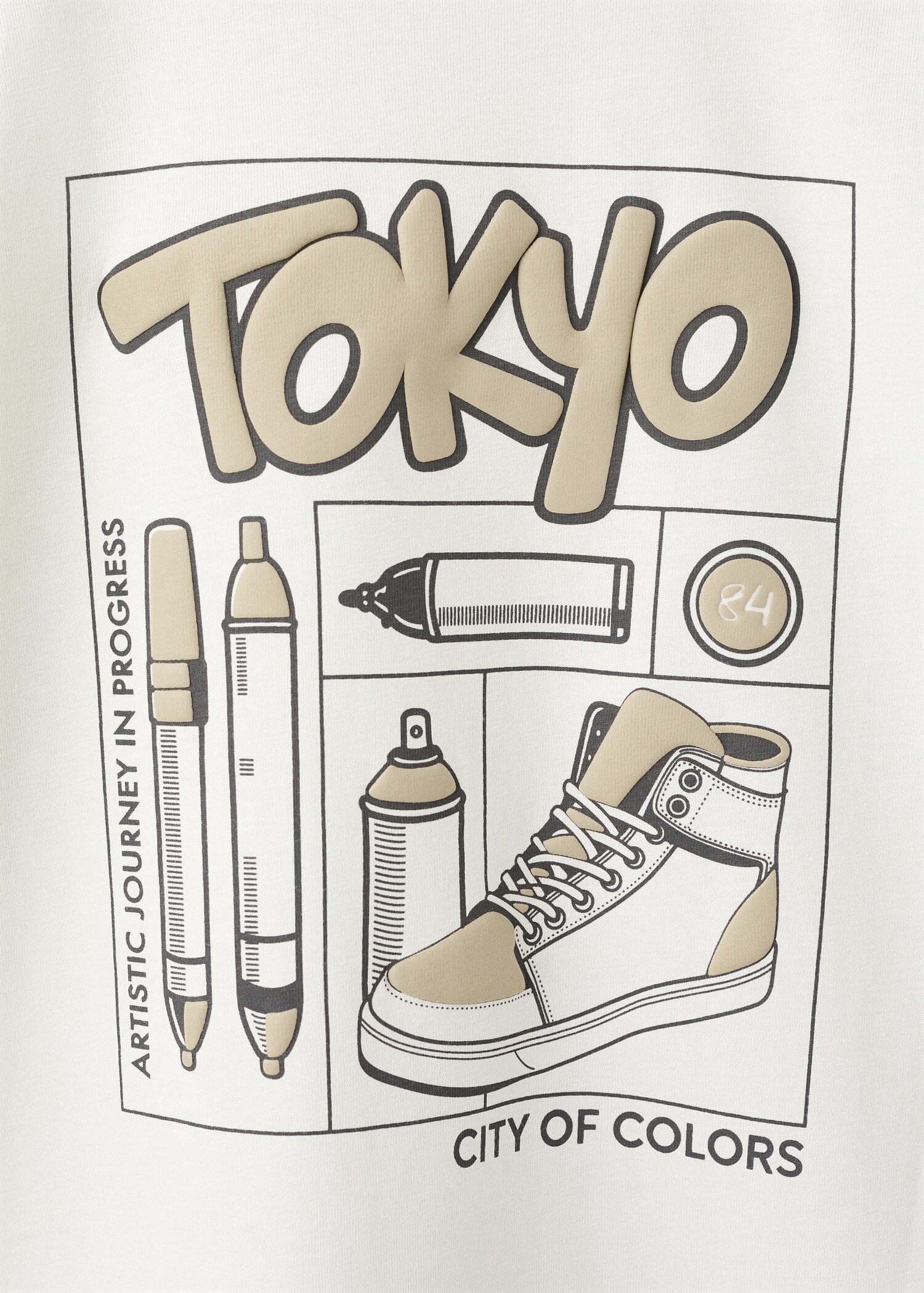 Printed cotton-blend t-shirt - Details of the article 0