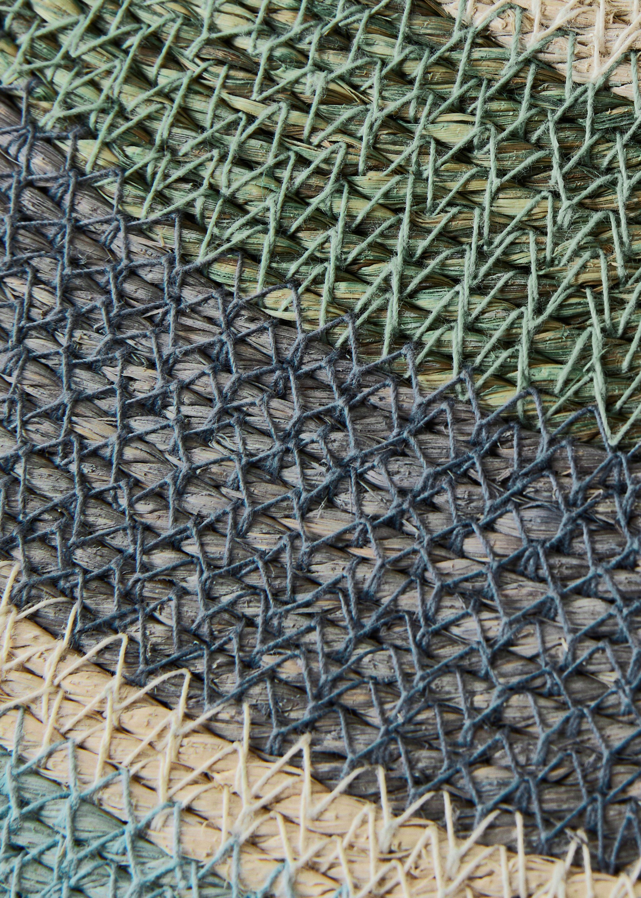 Σουπλά στρογγυλό seagrass - Λεπτομέρεια του προϊόντος 2, Μπλε. Ref: 27093287-00.