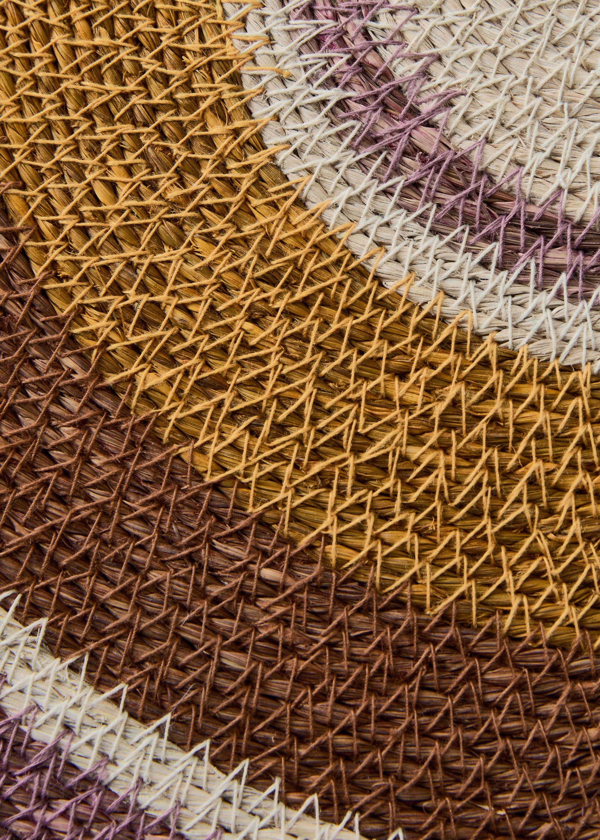 Mantel individual seagrass redondo - Detalle del artículo 2, Rosa. Ref: 27093287-00.