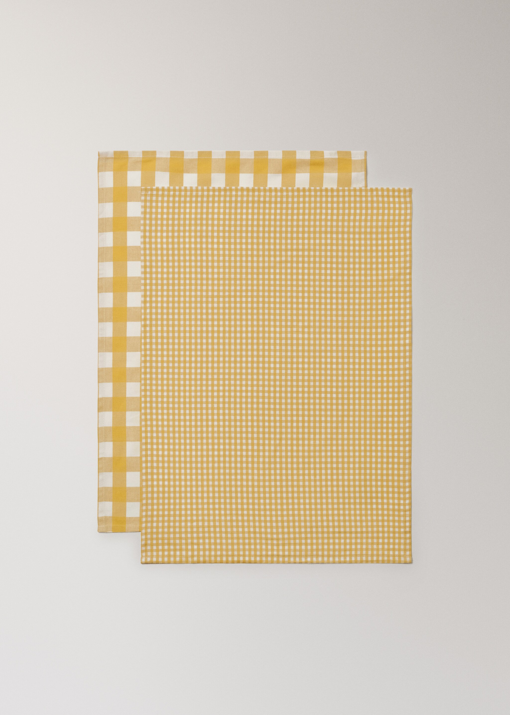 Küchentücher mit Karomuster, farbig - Detail des Artikels 1, Gelb. Ref: 27093291-00.