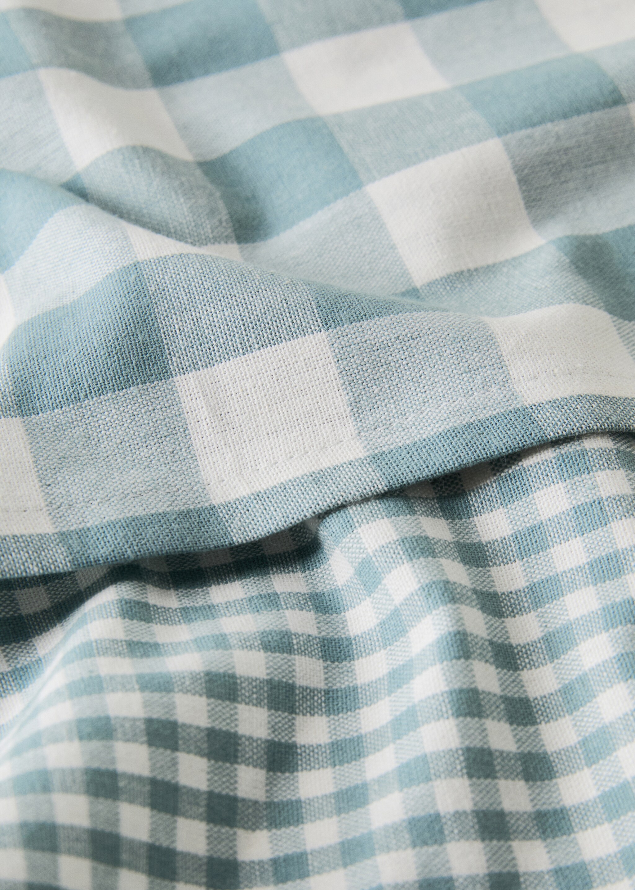 Πετσέτες κουζίνας καρό χρώμα - Λεπτομέρεια του προϊόντος 2, Μπλε. Ref: 27093291-00.