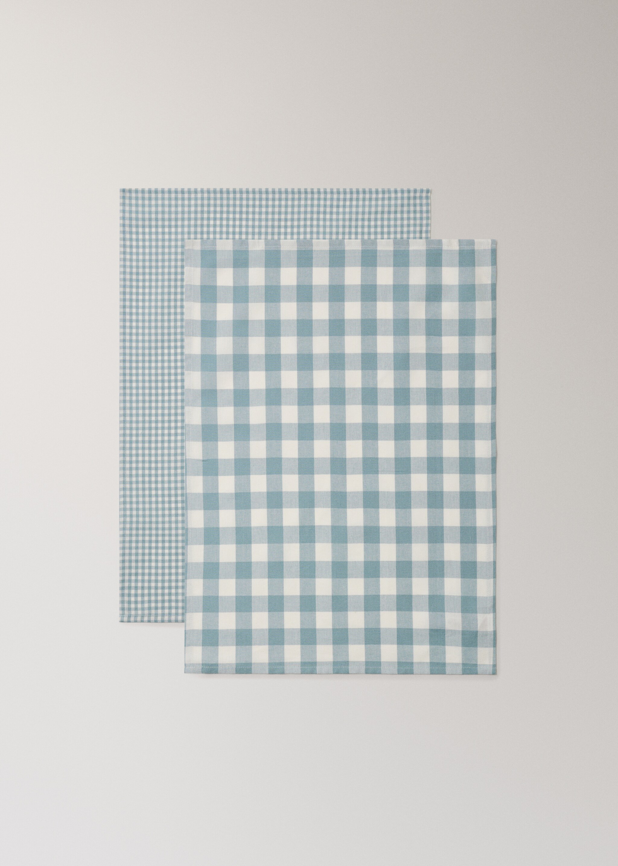 Πετσέτες κουζίνας καρό χρώμα - Λεπτομέρεια του προϊόντος 3, Μπλε. Ref: 27093291-00.