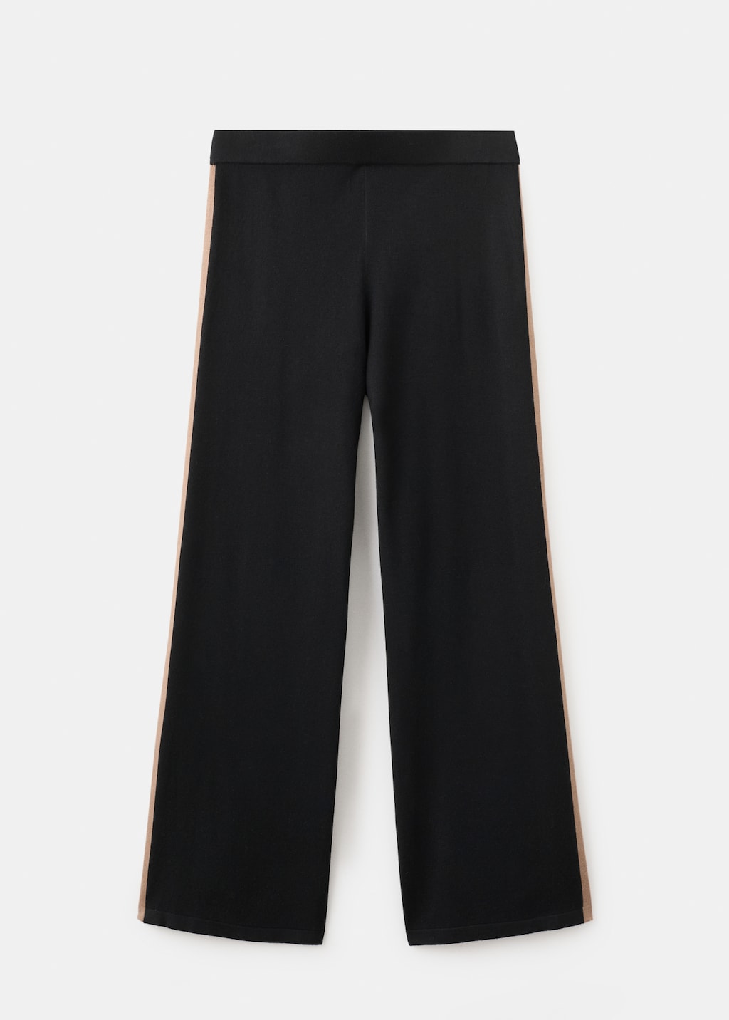 Contrast stripe knit trousers - image 2