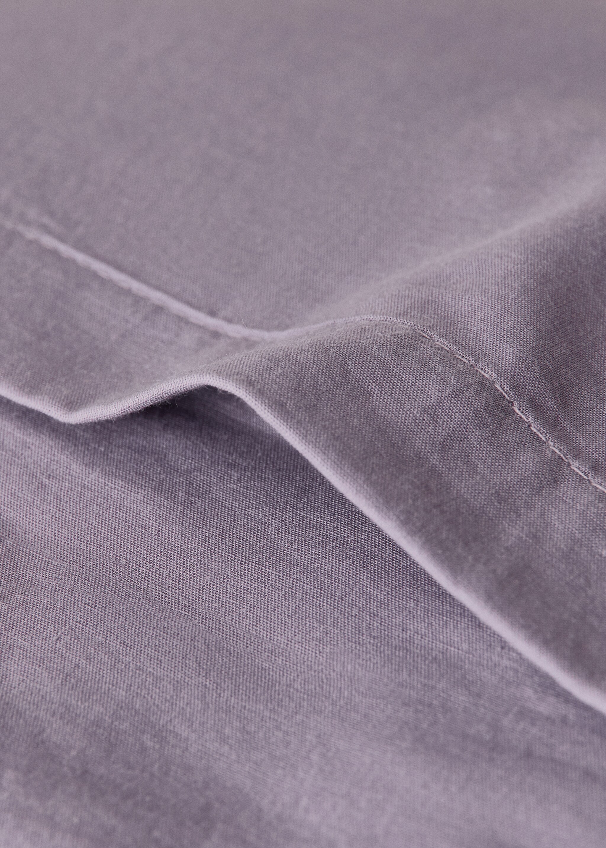 Housse de coussin lit coton surpiqûres fait main 50x50 cm - Détail de l'article 2, Lilas. Ref: 27093297-00.