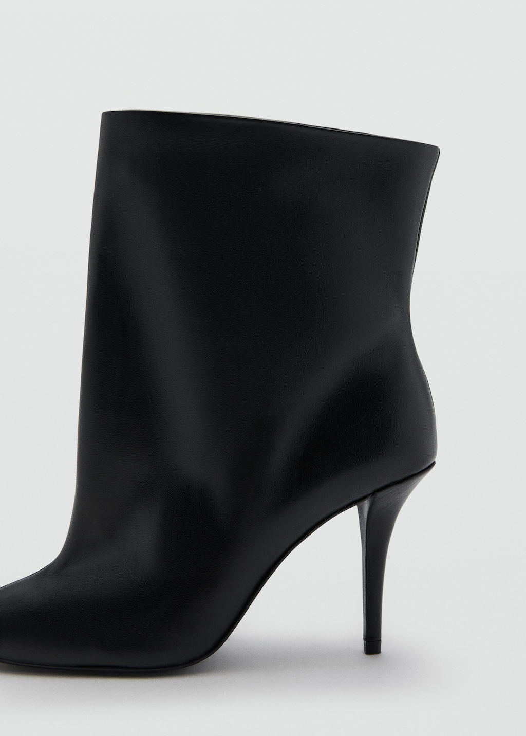 Wide shaft leather heeled bootie - image 3