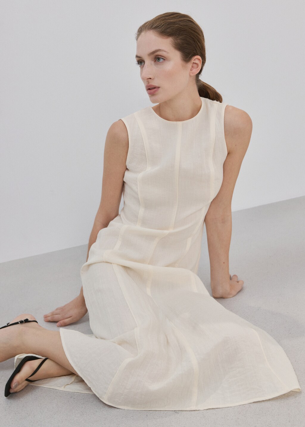 Mango A-line dress with godets