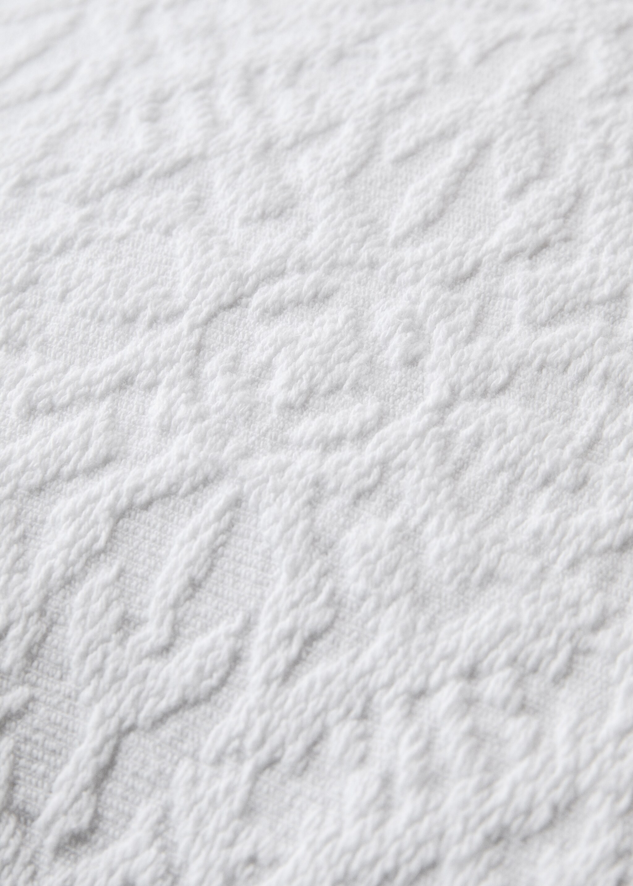 Kissenbezug aus Jacquard-Baumwolle mit Mosaikmuster, 50 x 50 cm - Detail des Artikels 3, Weiß. Ref: 27093304-00.